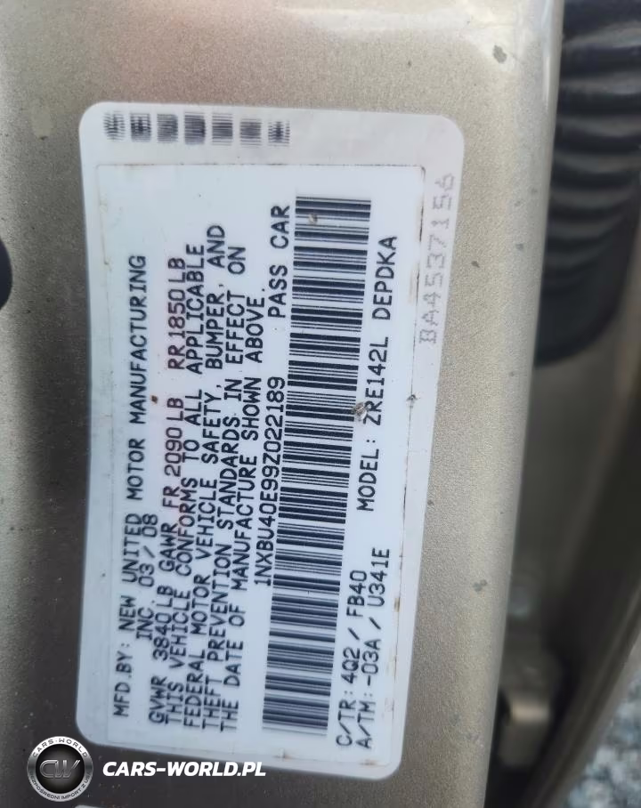 2009 Toyota Corolla Le VIN:1NXBU40E99Z022189 - 12