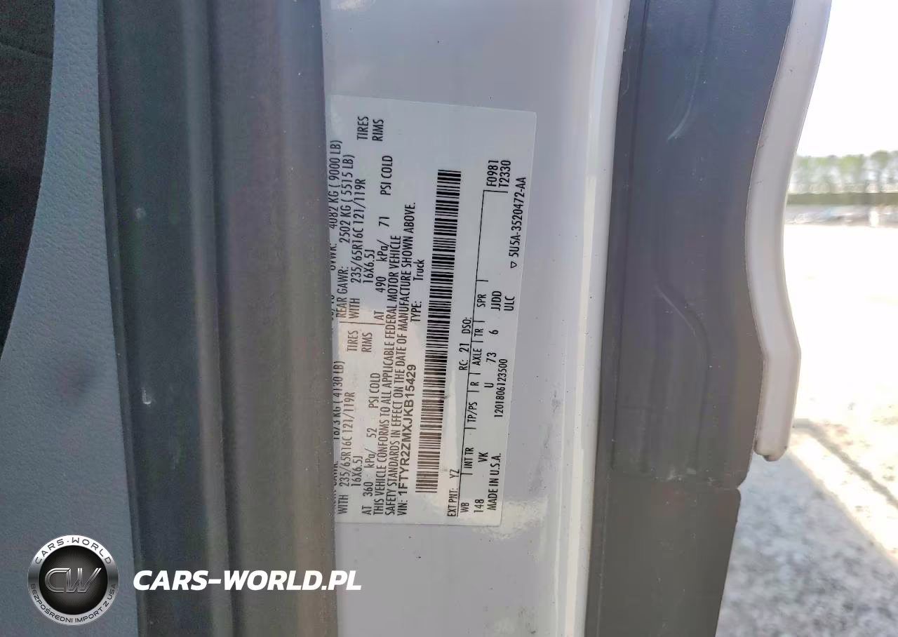 2018 Ford Transit T-250 VIN:1FTYR2ZMXJKB15429 - 12