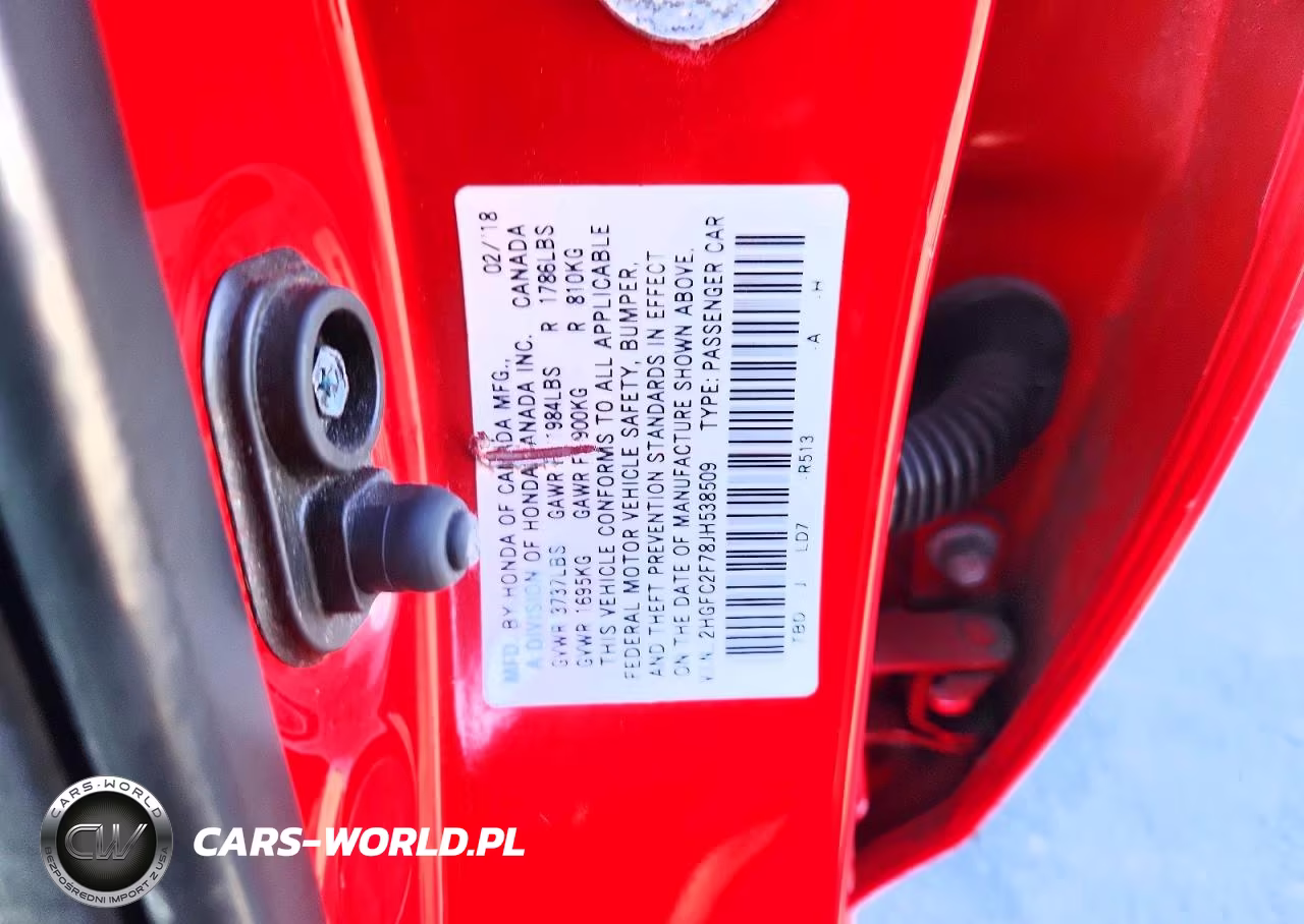 2018 Honda Civic VIN:2HGFC2F78JH538509 - 12