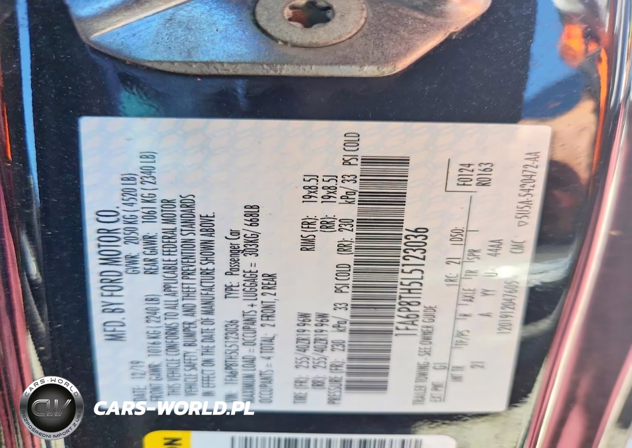 2020 Ford Mustang 2D Ecoboost VIN:1FA6P8TH5L5123036 - 10