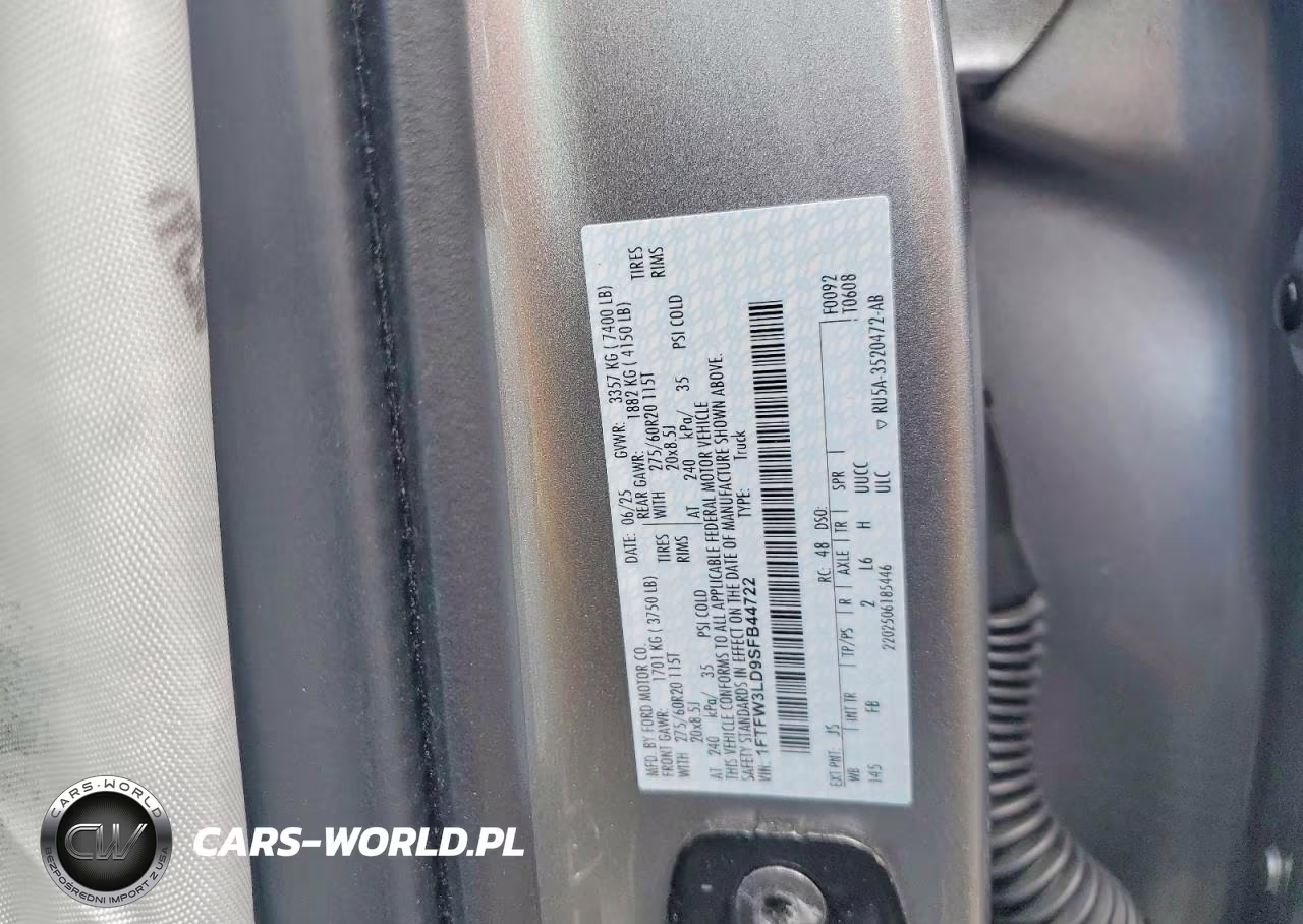 2025 Ford F150 Xlt VIN:1FTFW3LD9SFB44722 - 12