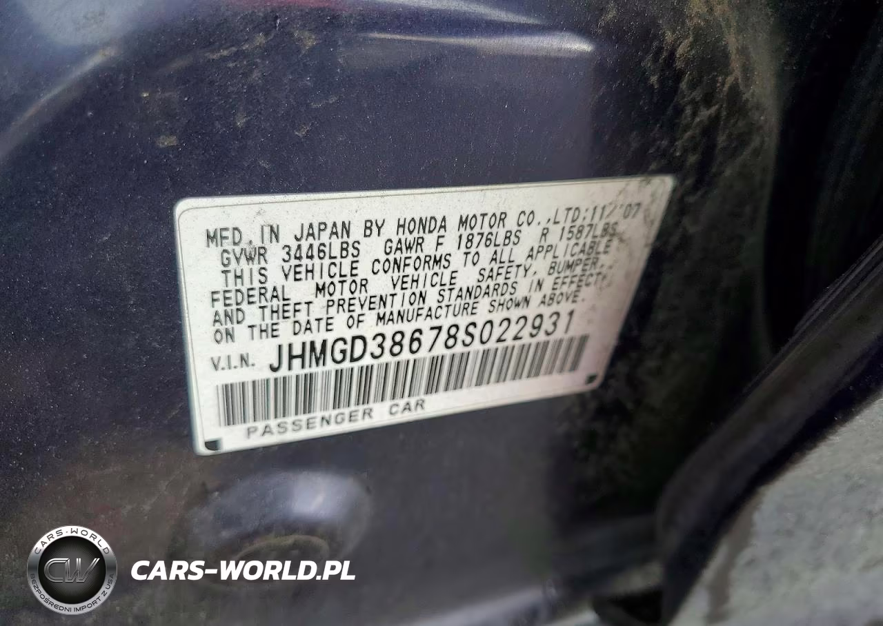 2008 Honda Fit Sport VIN:JHMGD38678S022931 - 12