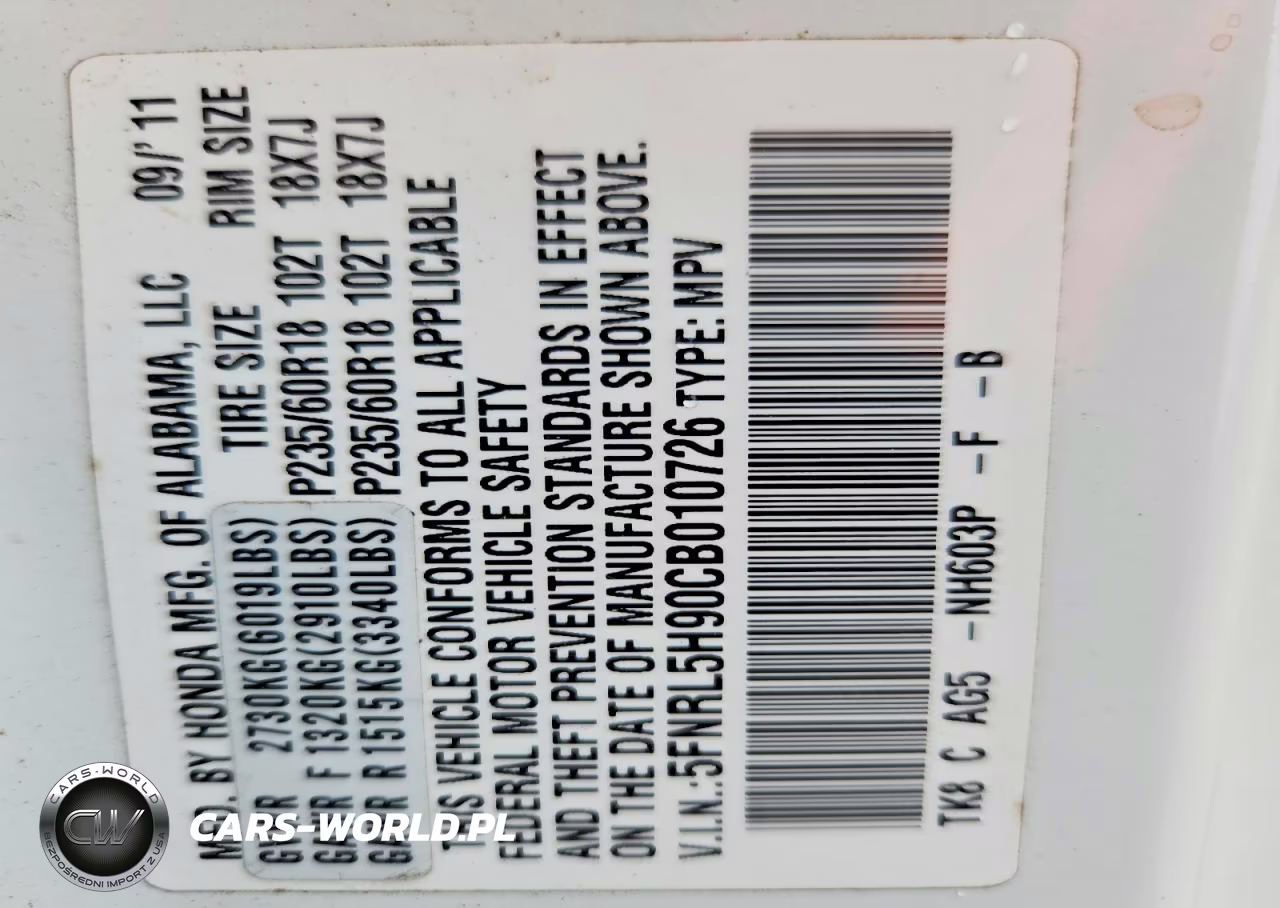 2012 Honda Odyssey Touring VIN:5FNRL5H90CB010726 - 13