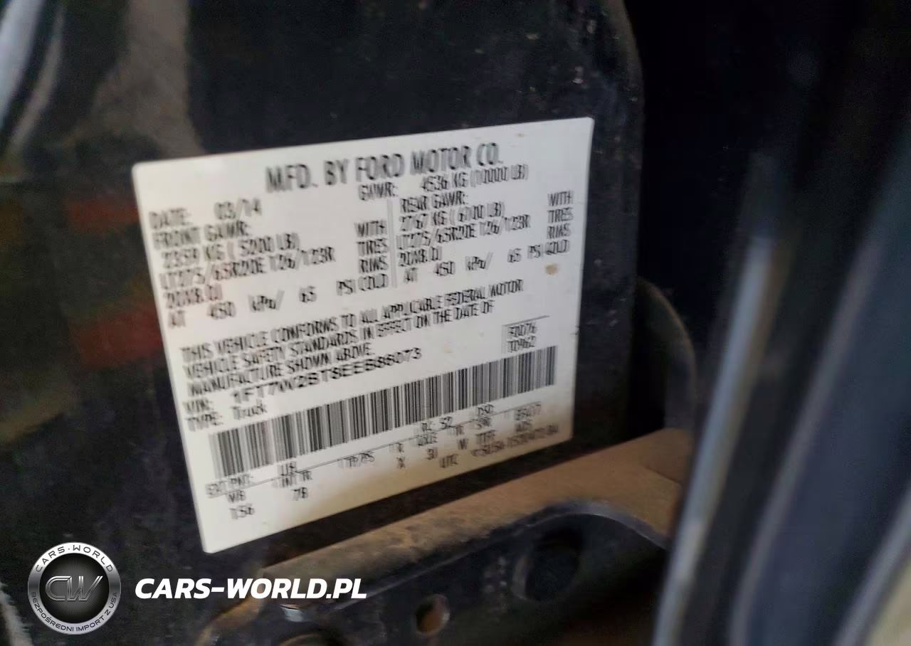 2014 Ford F250 Super Duty VIN:1FT7W2BT8EEB86073 - 12