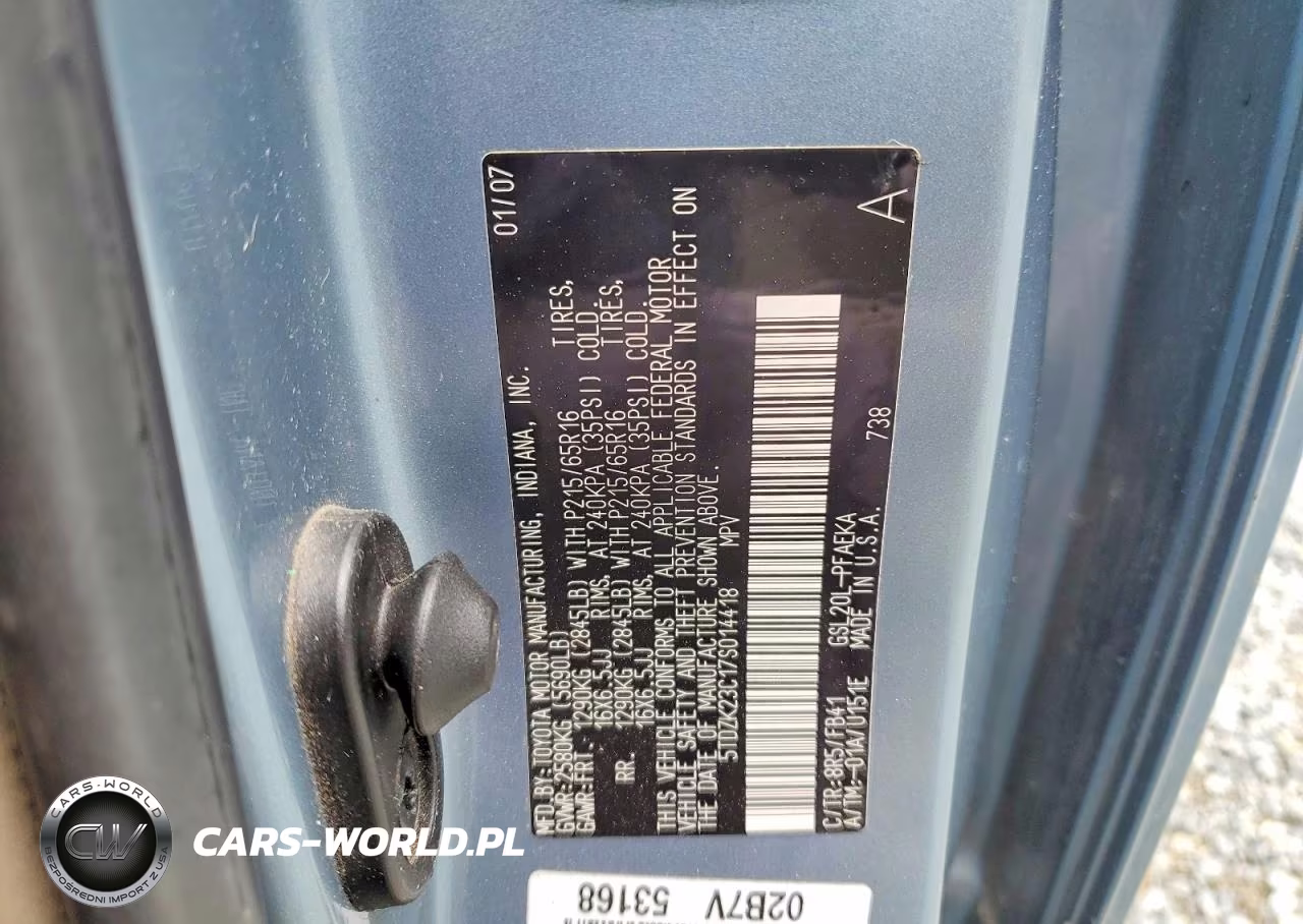 2007 Toyota Sienna Ce 7-Passenger VIN:5TDZK23C17S014418 - 13