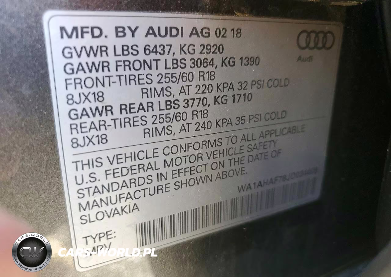 2018 Audi Q7 Premium VIN:WA1AHAF78JD034408 - 13