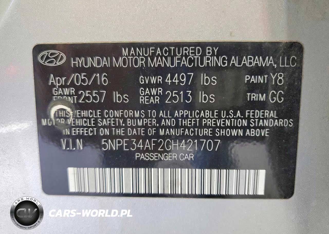 2016 Hyundai Sonata Sport VIN:5NPE34AF2GH421707 - 12