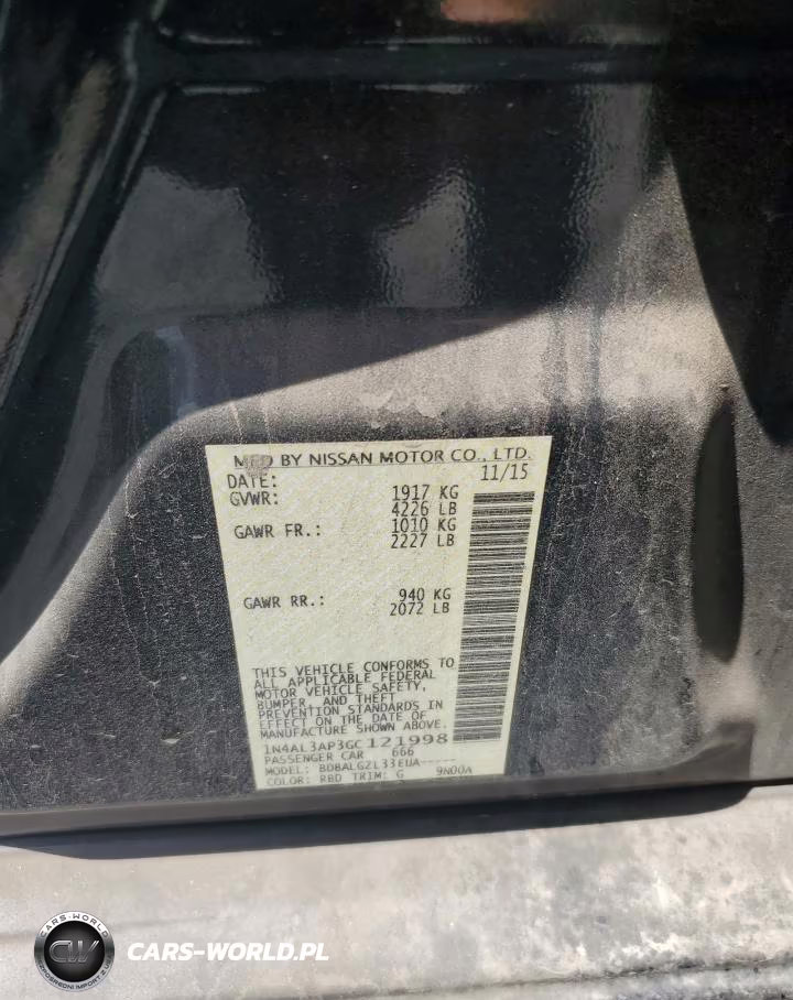 2016 Nissan Altima 2.5 S VIN:1N4AL3AP3GC121998 - 12
