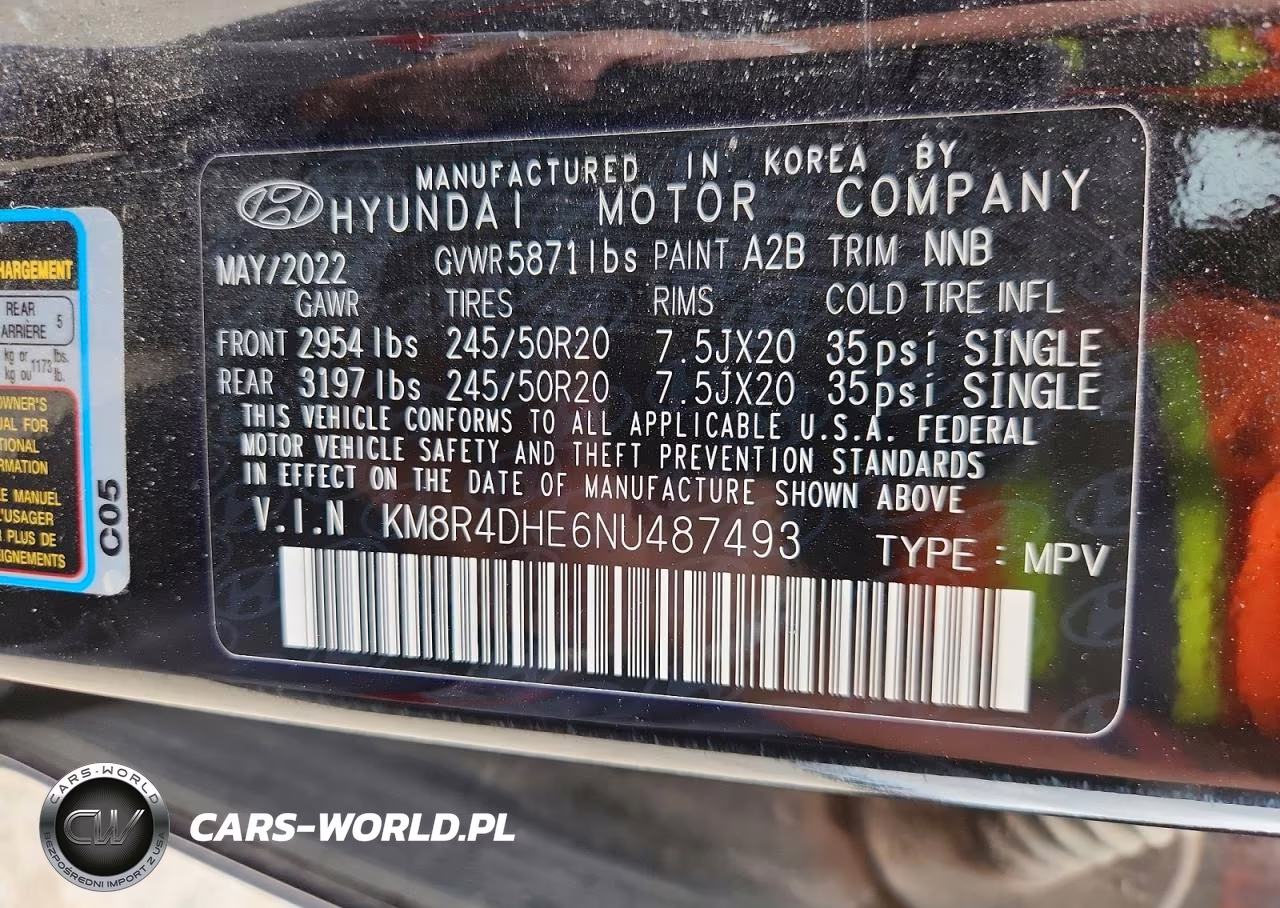 2022 Hyundai Palisade Sel VIN:KM8R4DHE6NU487493 - 13