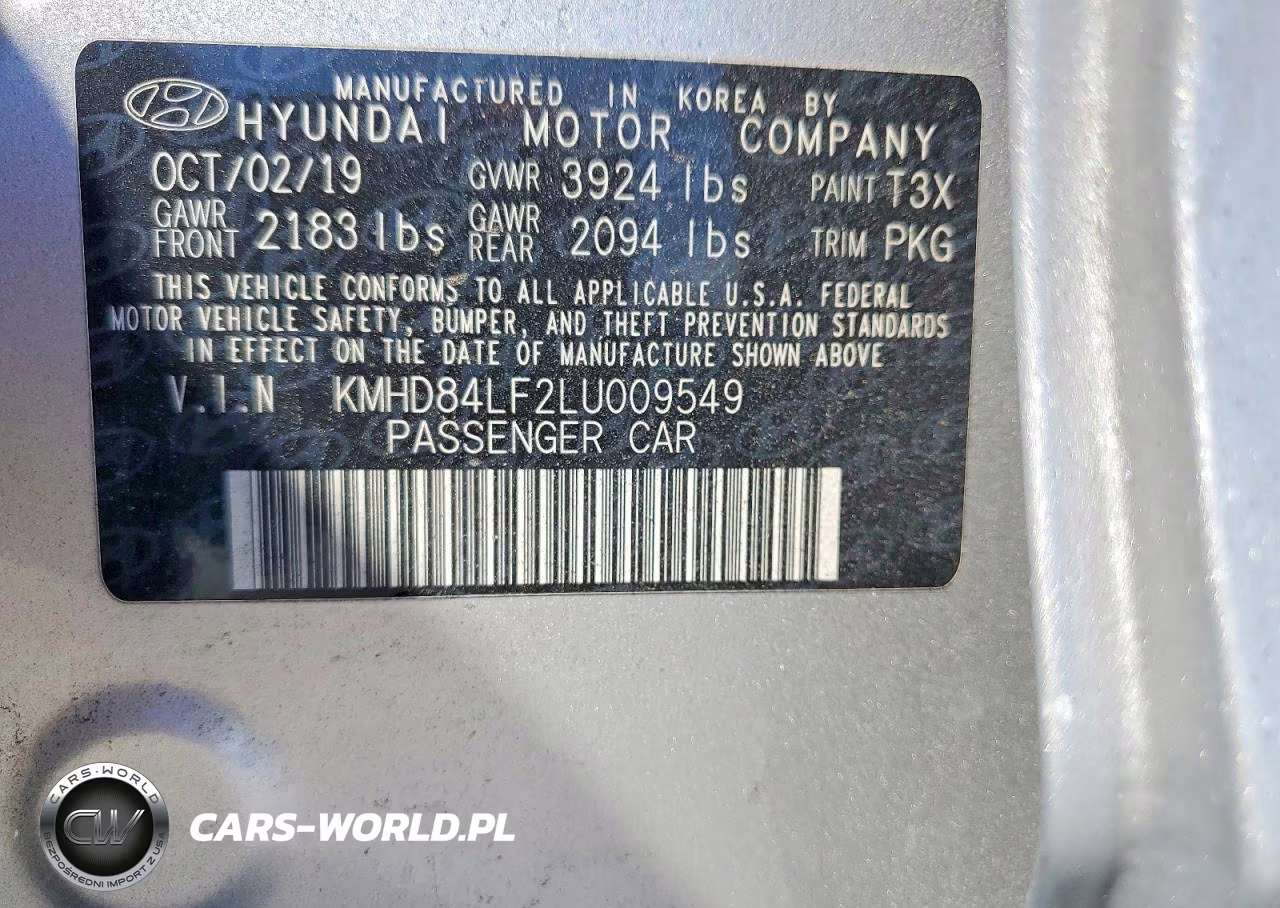2020 Hyundai Elantra Value Edition VIN:KMHD84LF2LU009549 - 12