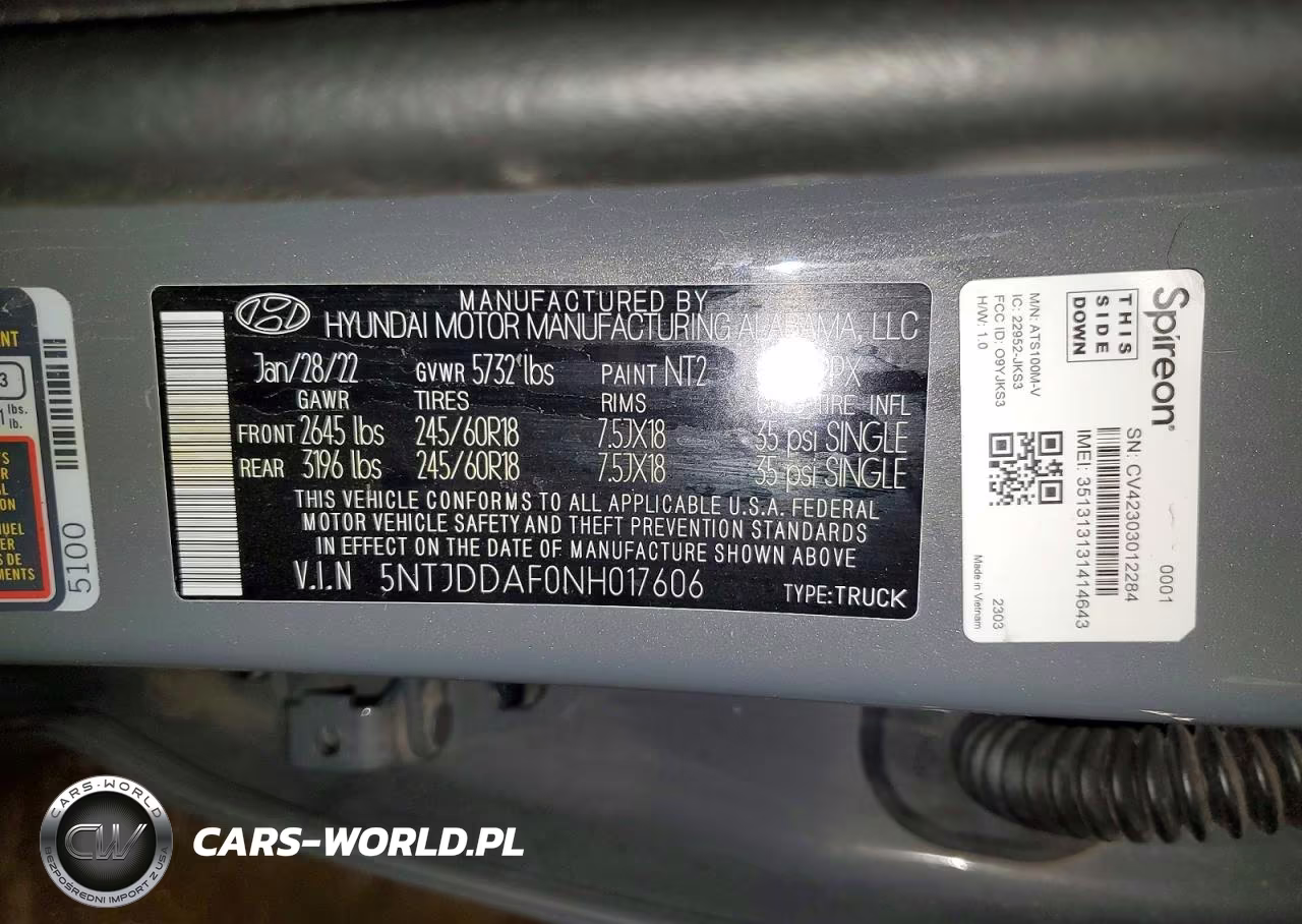 2022 Hyundai Santa Cruz Sel Premium VIN:5NTJDDAF0NH017606 - 12