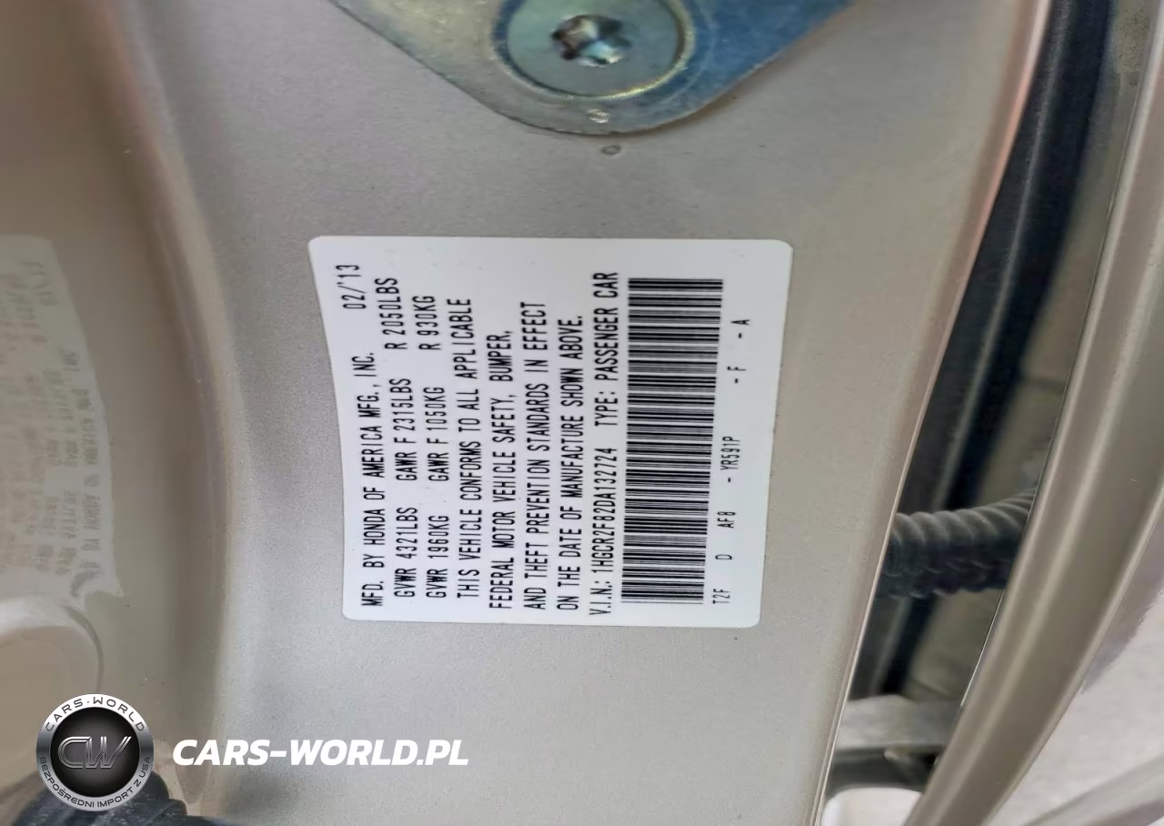 2013 Honda Accord Exl VIN:1HGCR2F82DA132724 - 12