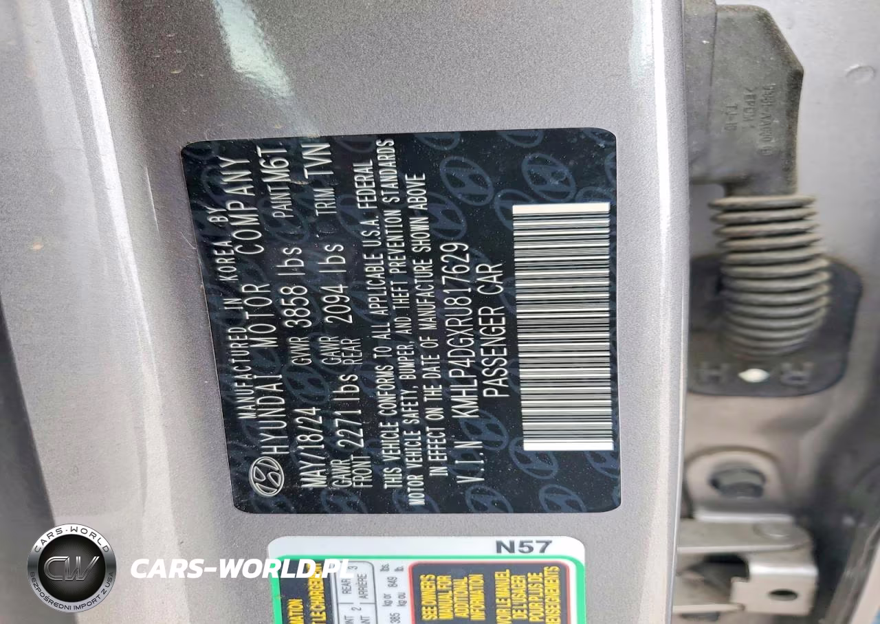 2024 Hyundai Elantra Limited VIN:KMHLP4DGXRU817629 - 12