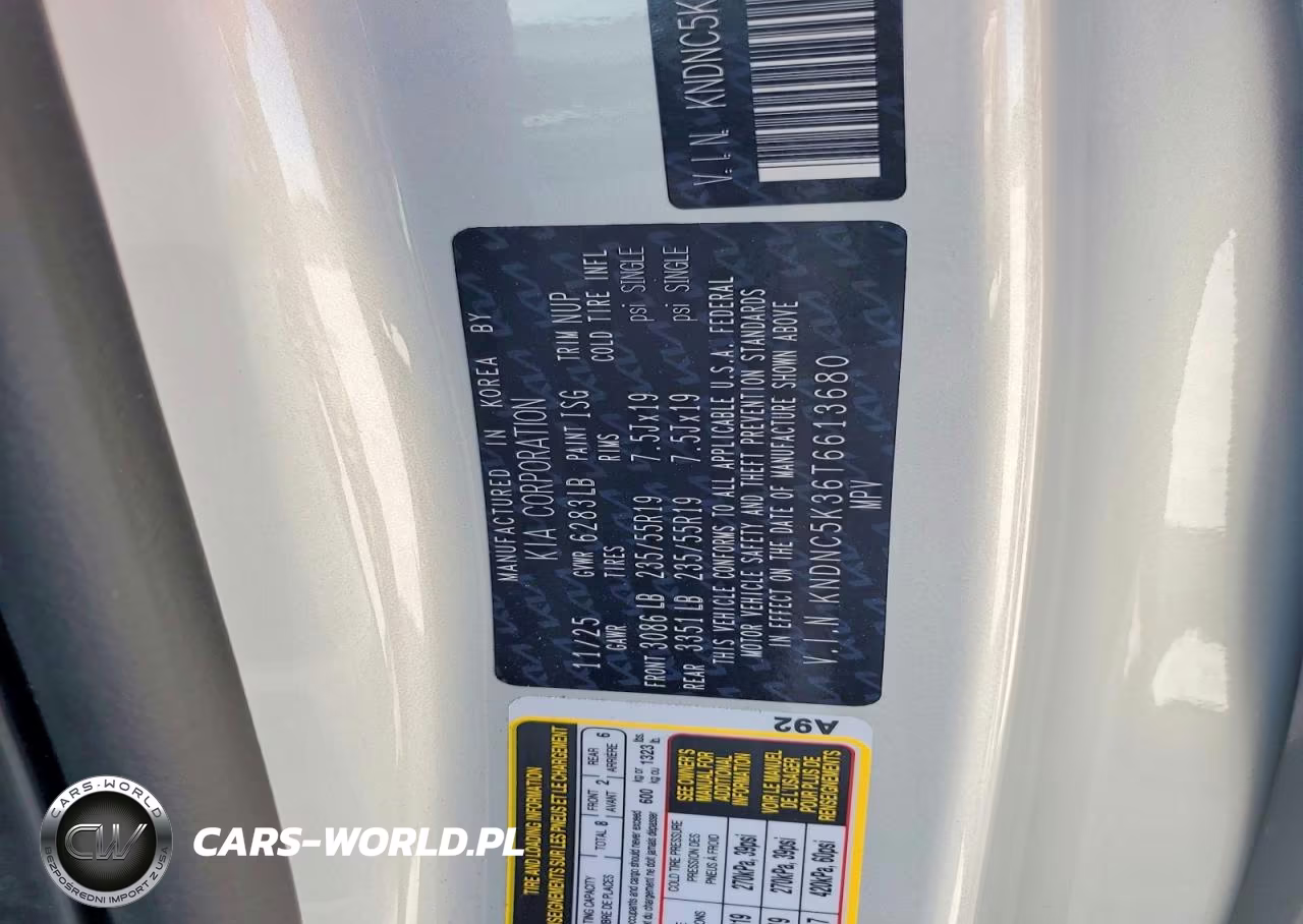 2026 Kia Carnival Ex VIN:KNDNC5K36T6613680 - 13