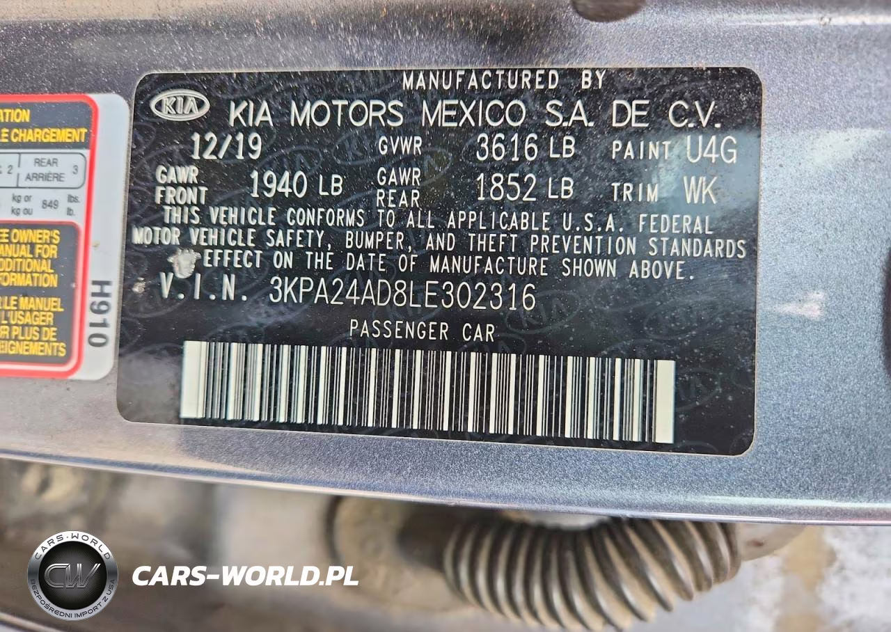 2020 Kia Rio S VIN:3KPA24AD8LE302316 - 12