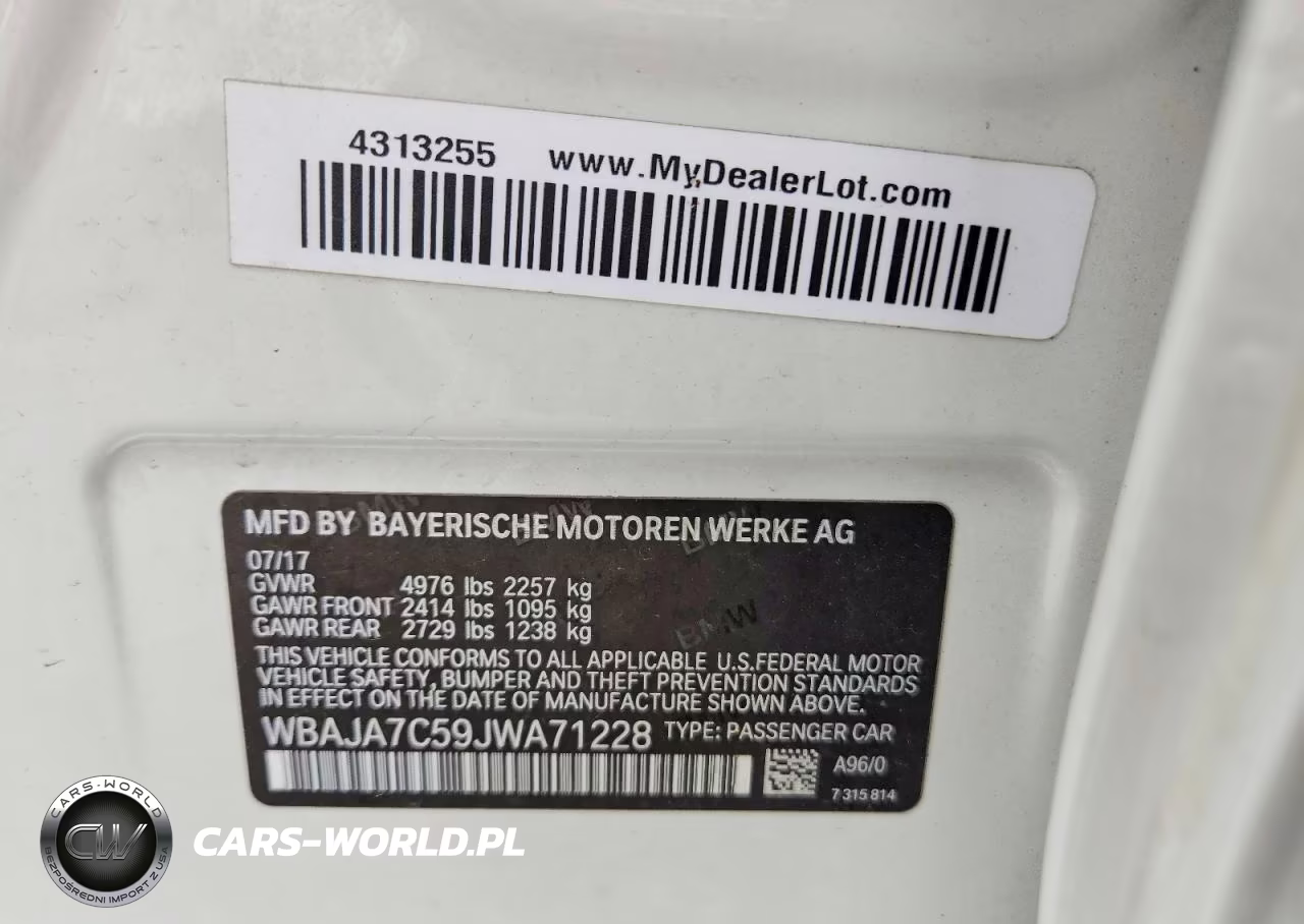 2018 BMW 530 Xi VIN:WBAJA7C59JWA71228 - 12
