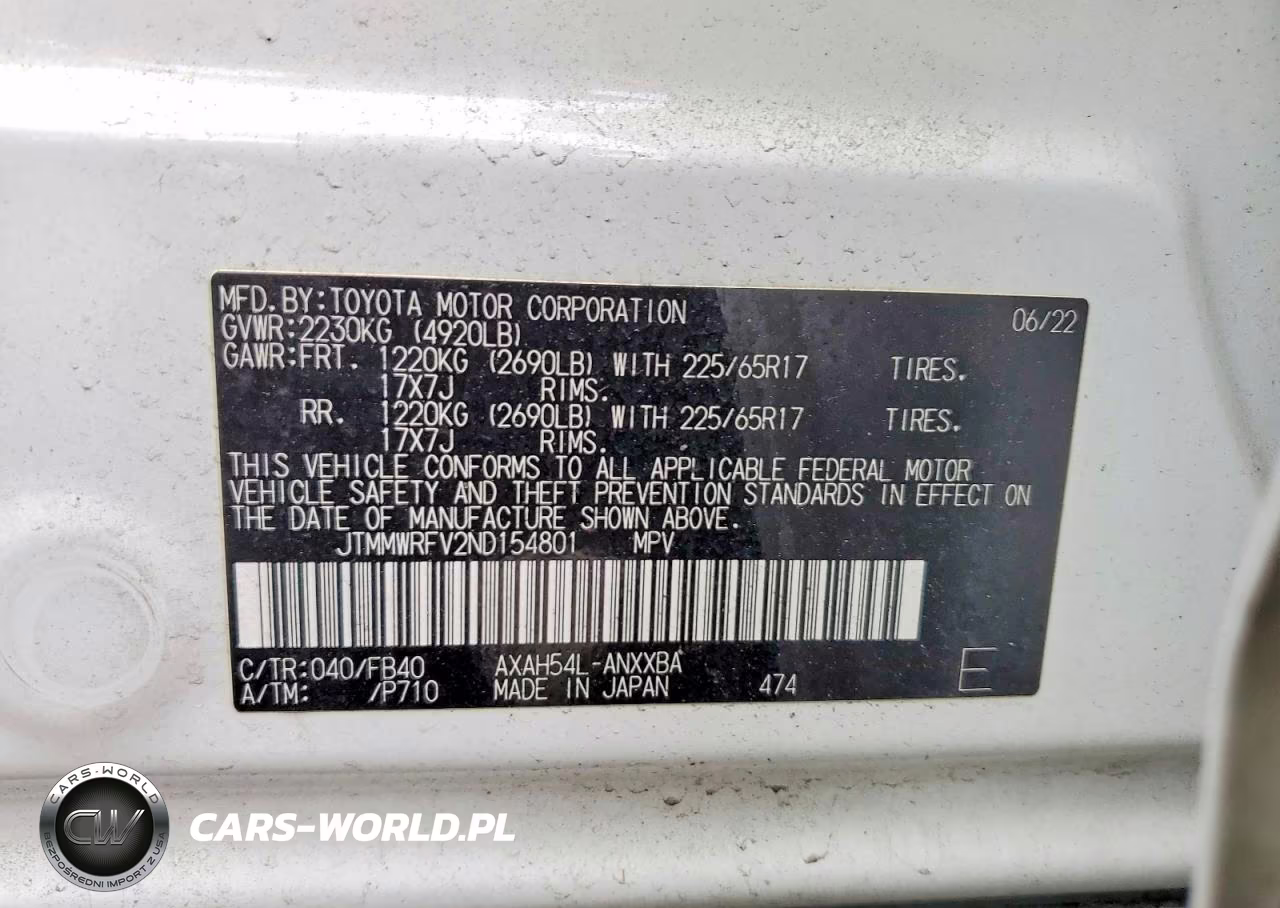 2022 Toyota Rav4 Le VIN:JTMMWRFV2ND154801 - 13