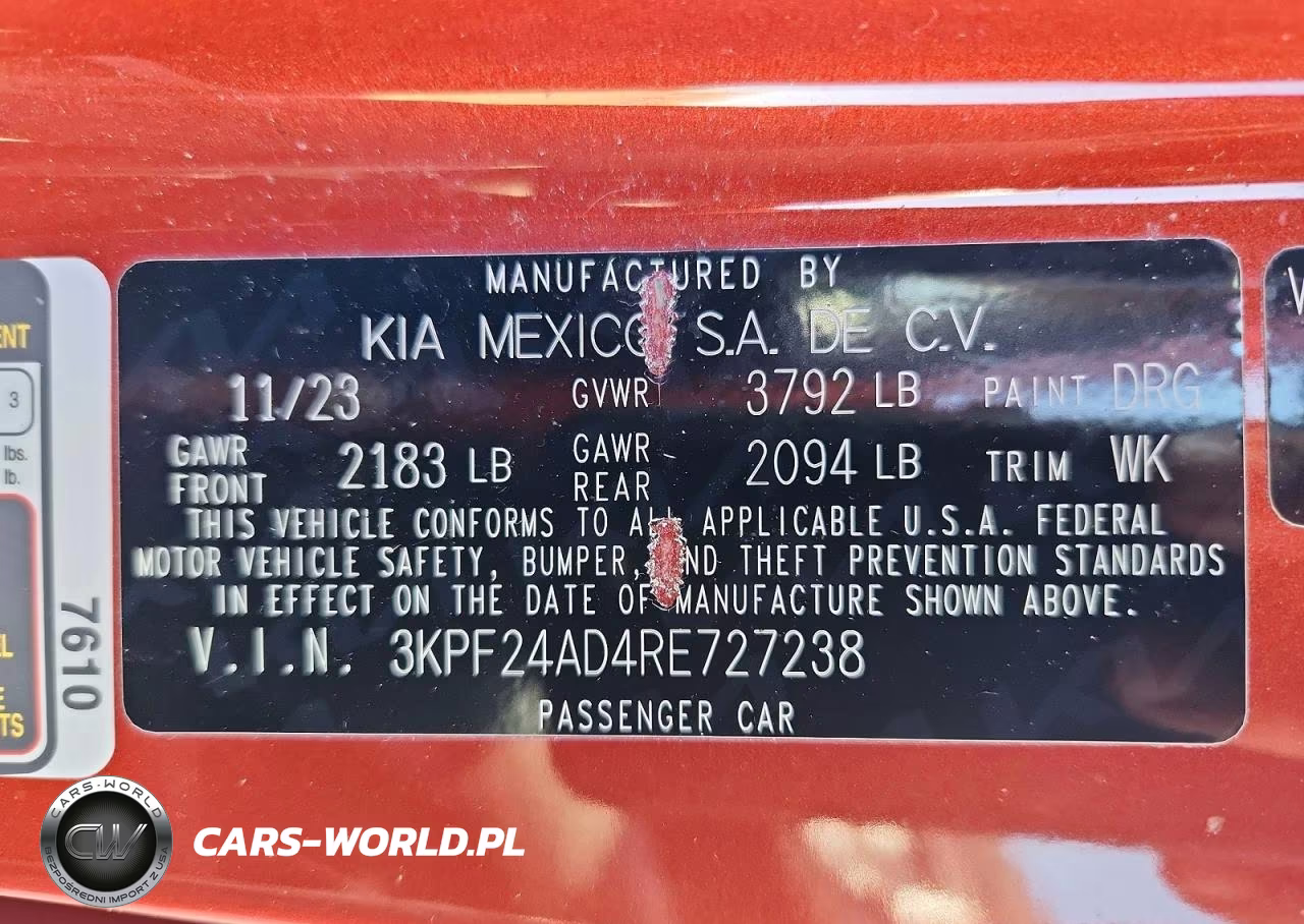 2024 Kia Forte Lx VIN:3KPF24AD4RE727238 - 13