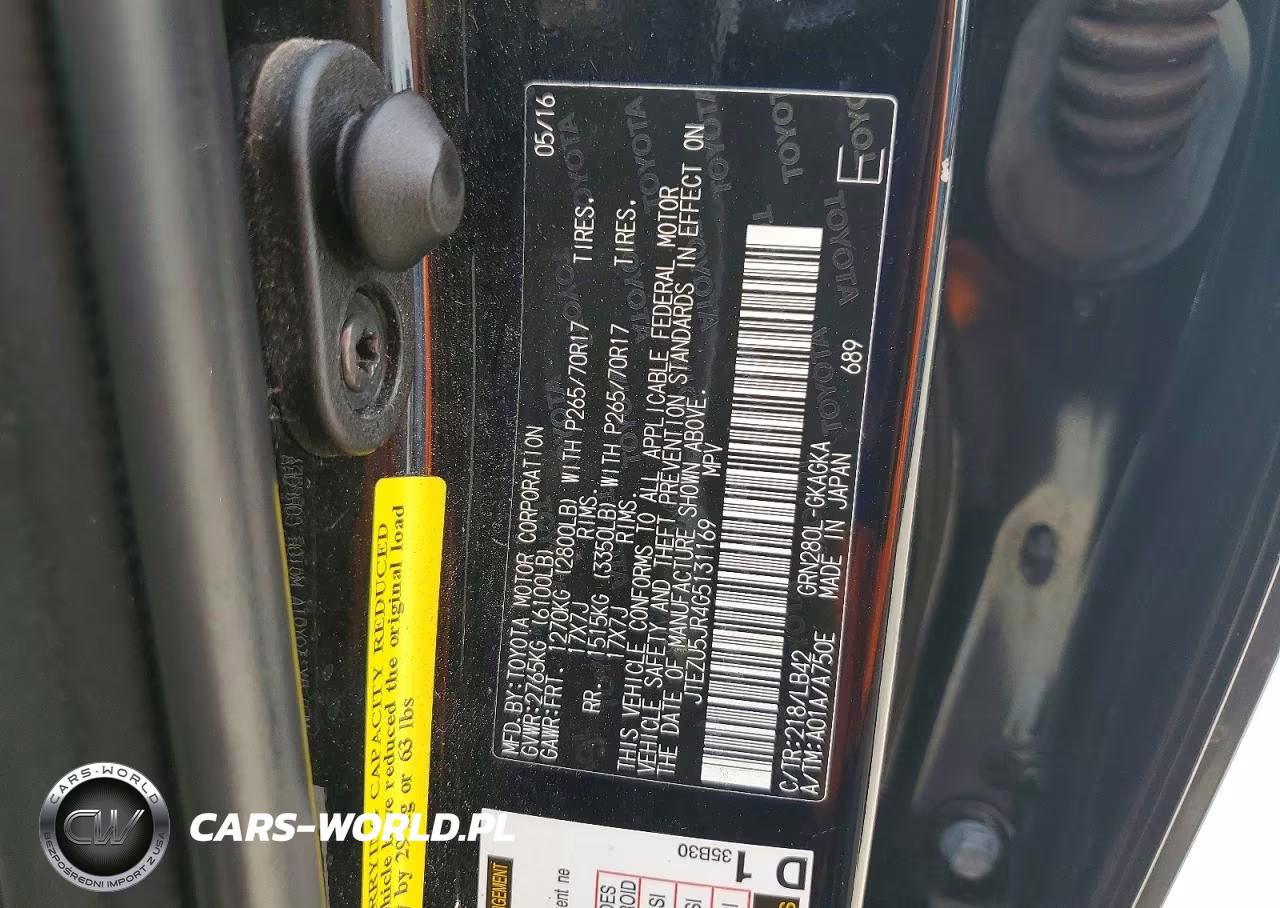 2016 Toyota 4Runner Sr5 Premium VIN:JTEZU5JR4G5131169 - 13