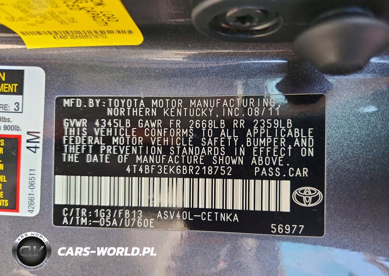 2011 Toyota Camry Le VIN:4T4BF3EK6BR218752 - 13