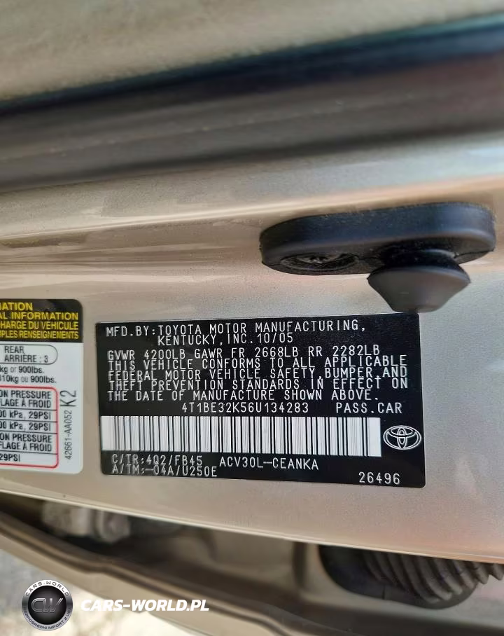 2006 Toyota Camry Le VIN:4T1BE32K56U134283 - 13