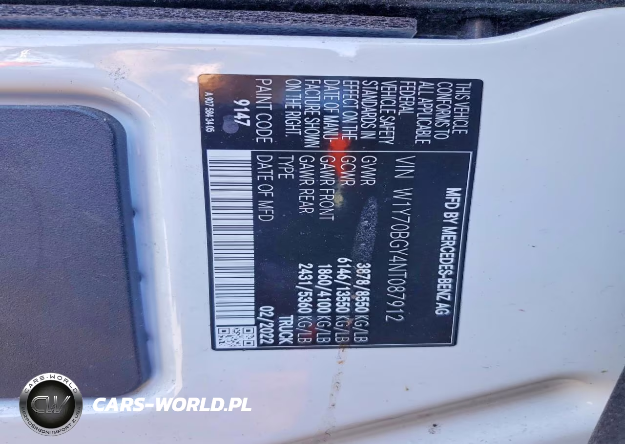 2022 Mercedes-Benz Sprinter 1500 VIN:W1Y70BGY4NT087912 - 13