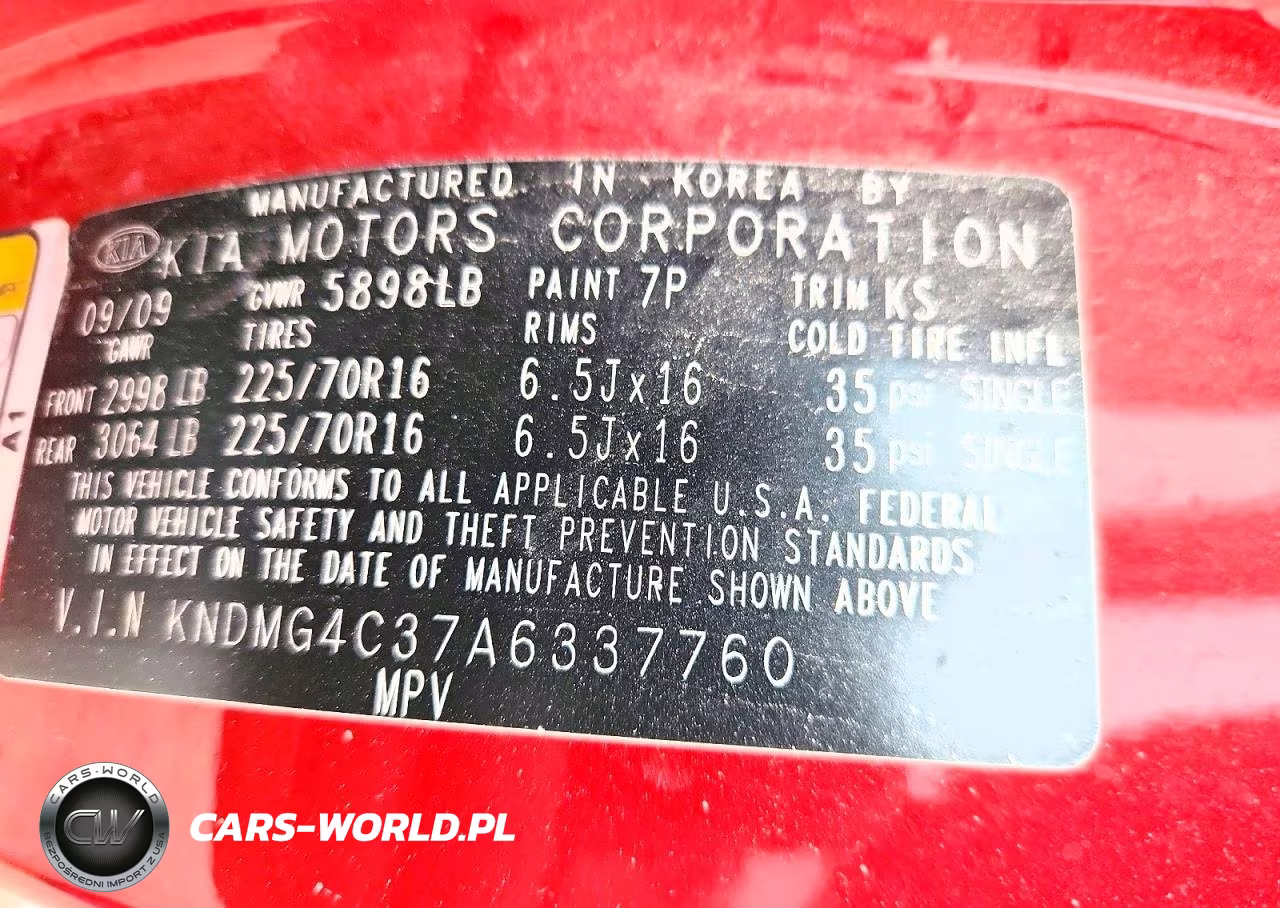 2010 Kia Sedona Lx VIN:KNDMG4C37A6337760 - 14