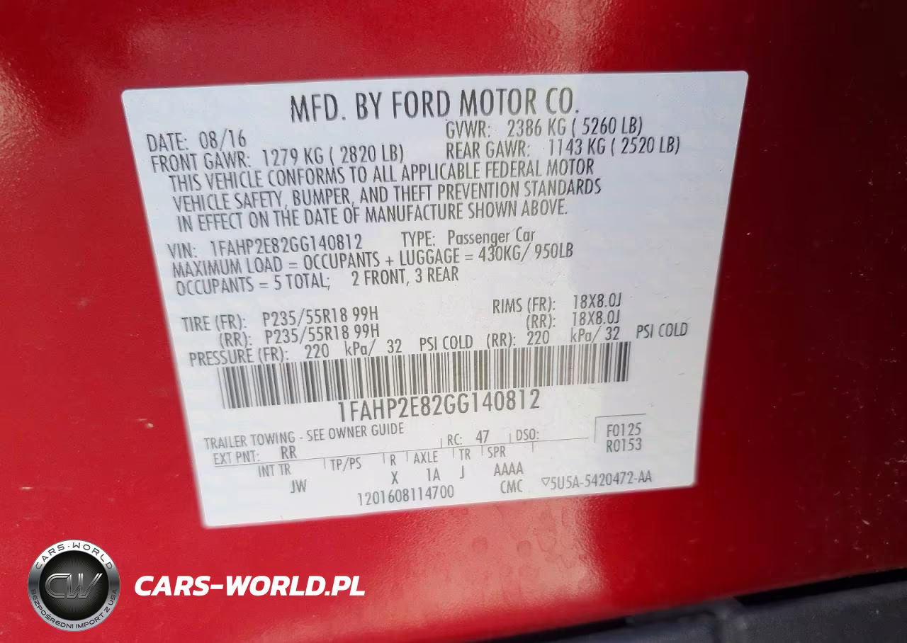 2016 Ford Taurus Sel VIN:1FAHP2E82GG140812 - 12