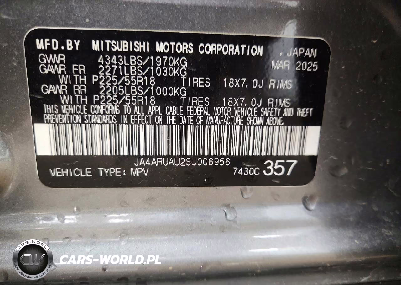 2025 Mitsubishi Outlander Sport S VIN:JA4ARUAU2SU006956 - 13