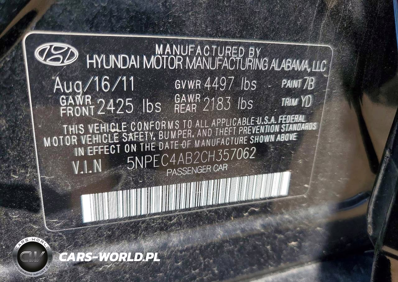 2012 Hyundai Sonata Limited 2.0T VIN:5NPEC4AB2CH357062 - 12