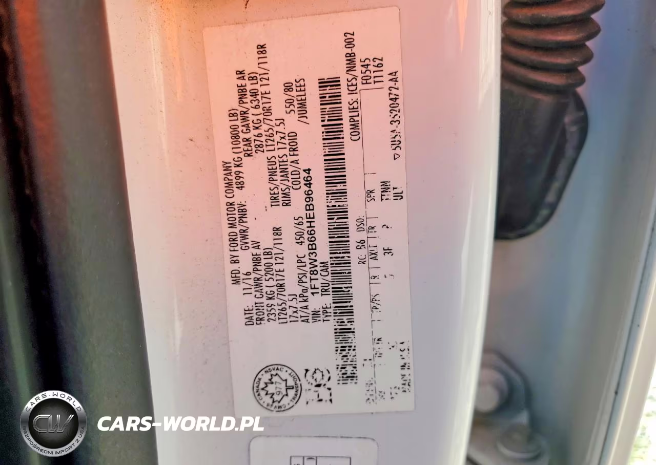 2017 Ford F350 Super Duty VIN:1FT8W3B66HEB96464 - 12