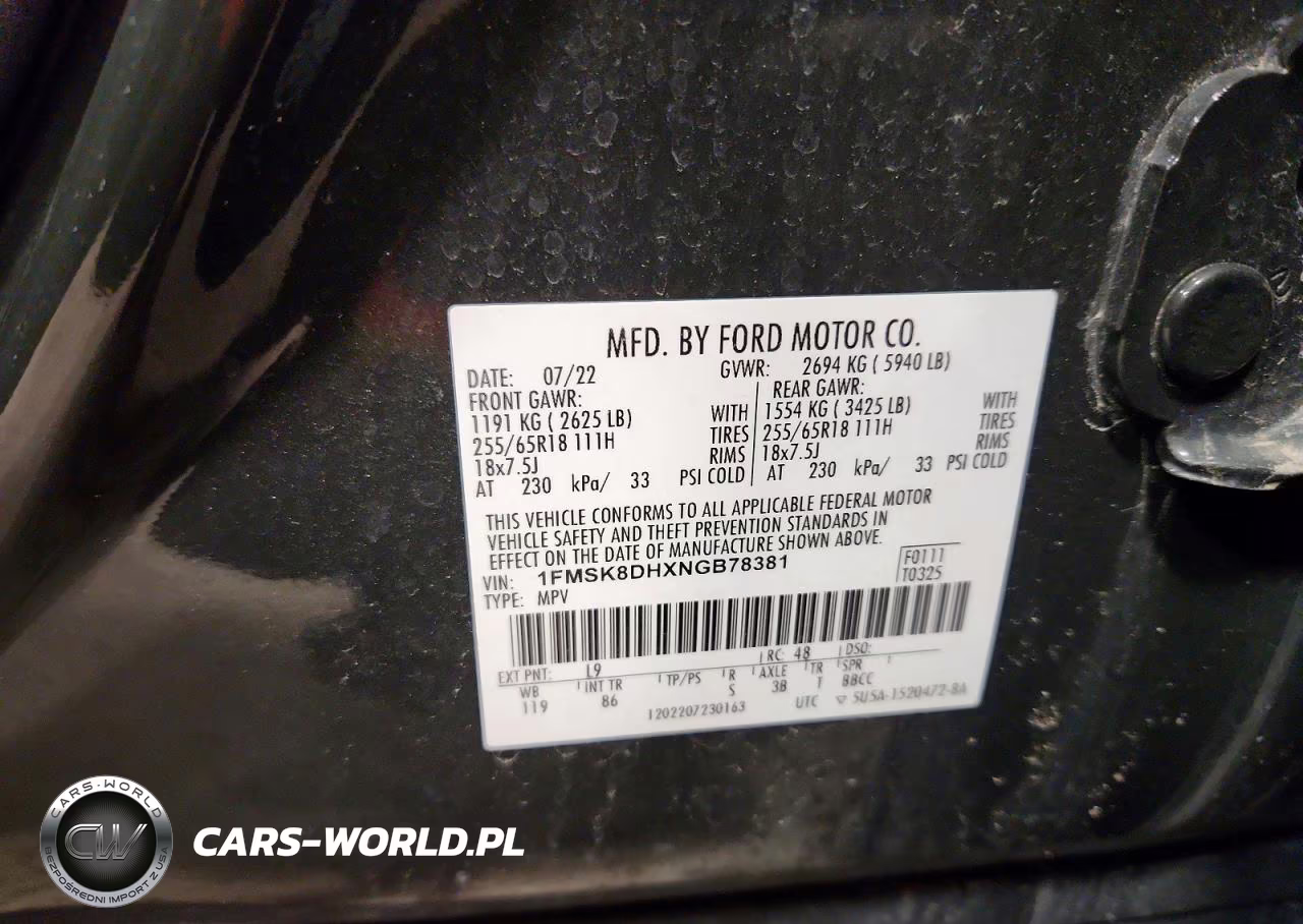 2022 Ford Explorer Xlt VIN:1FMSK8DHXNGB78381 - 13