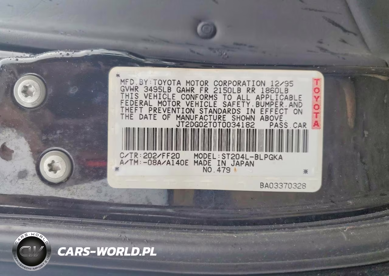 1996 Toyota Celica Gt VIN:JT2DG02T0T0034182 - 12