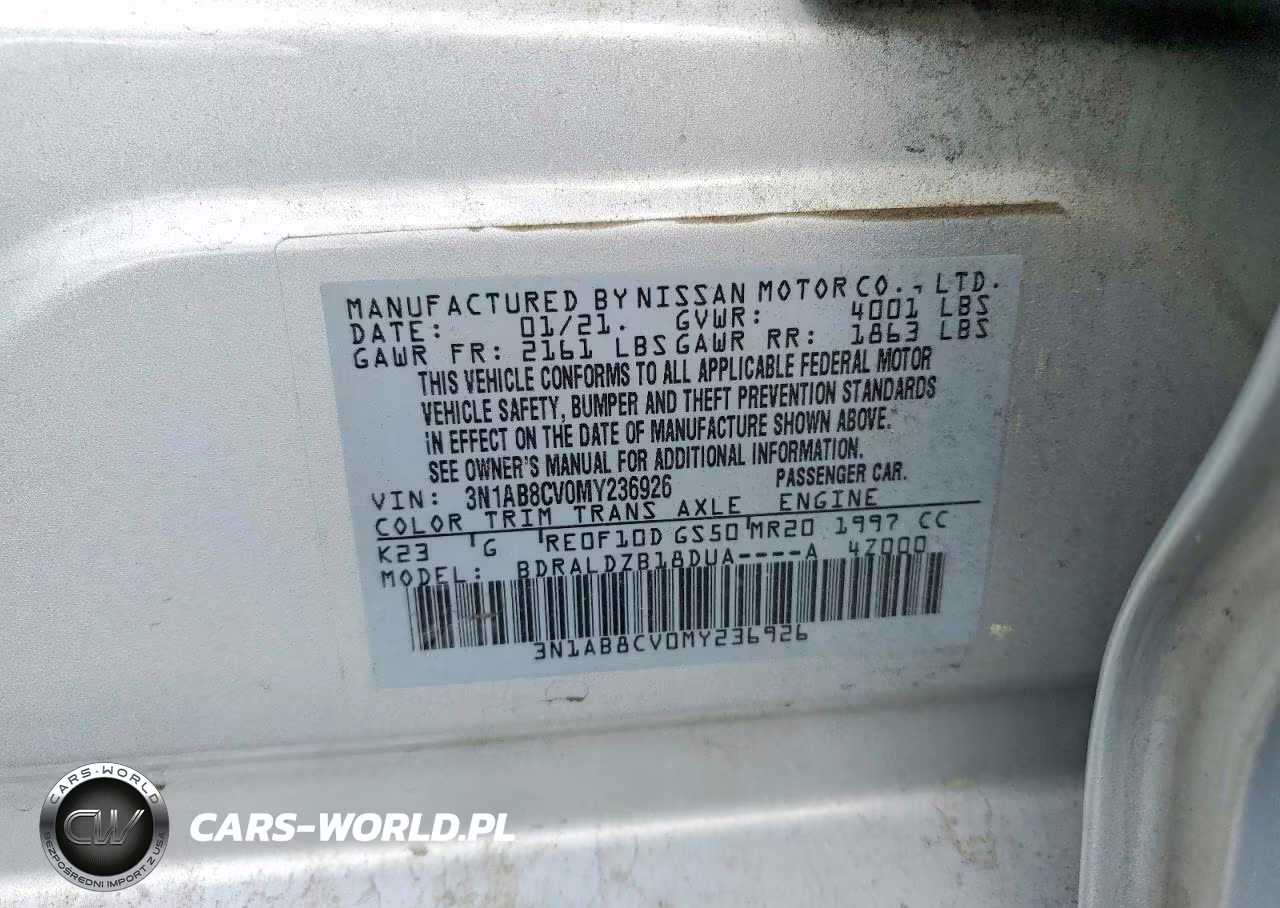 2021 Nissan Sentra Sv VIN:3N1AB8CV0MY236926 - 12