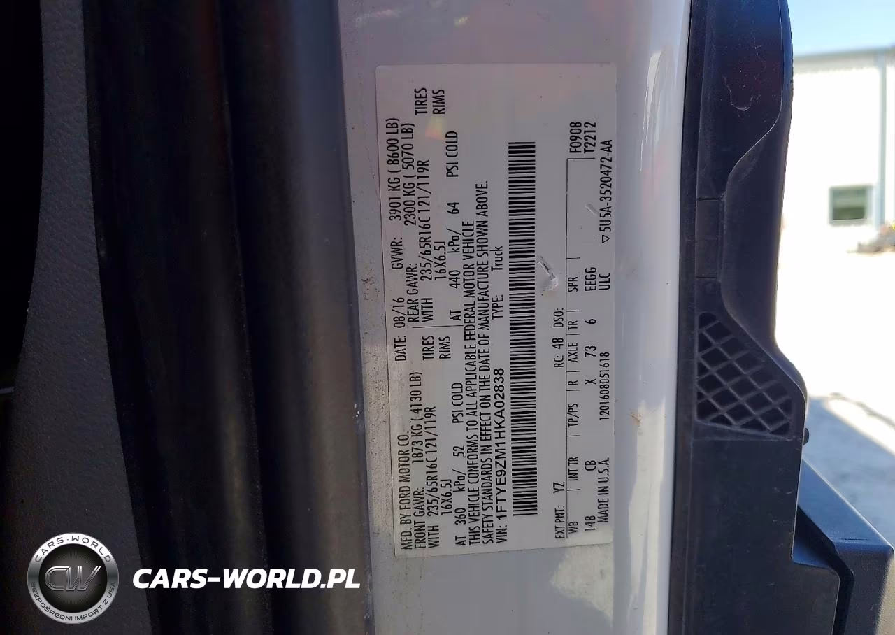 2017 Ford Transit 15 VIN:1FTYE9ZM1HKA02838 - 13