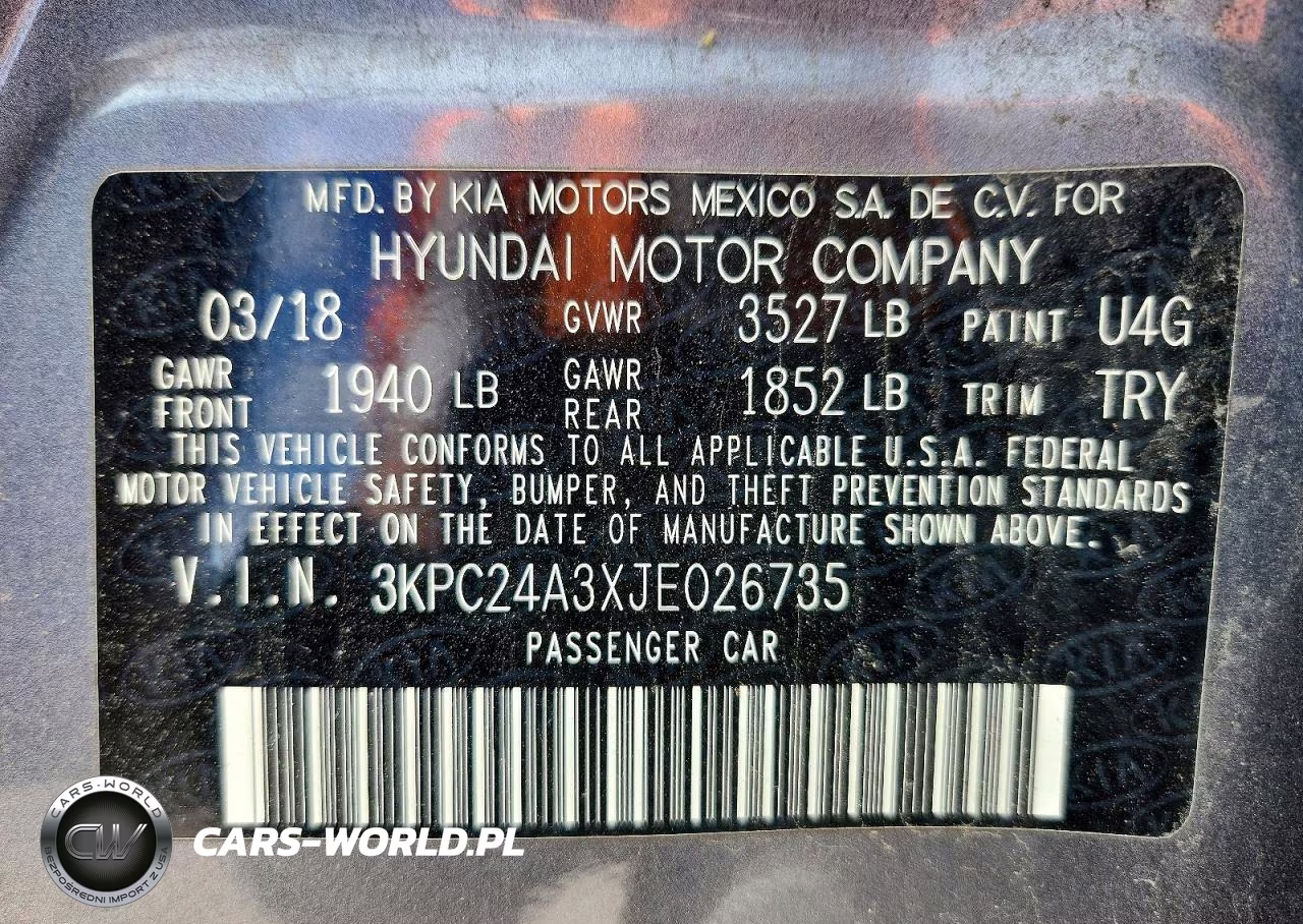 2018 Hyundai Accent Se VIN:3KPC24A3XJE026735 - 12