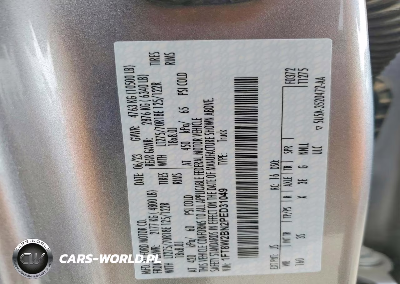 2023 Ford F250 Super Duty VIN:1FT8W2BN2PED31049 - 12