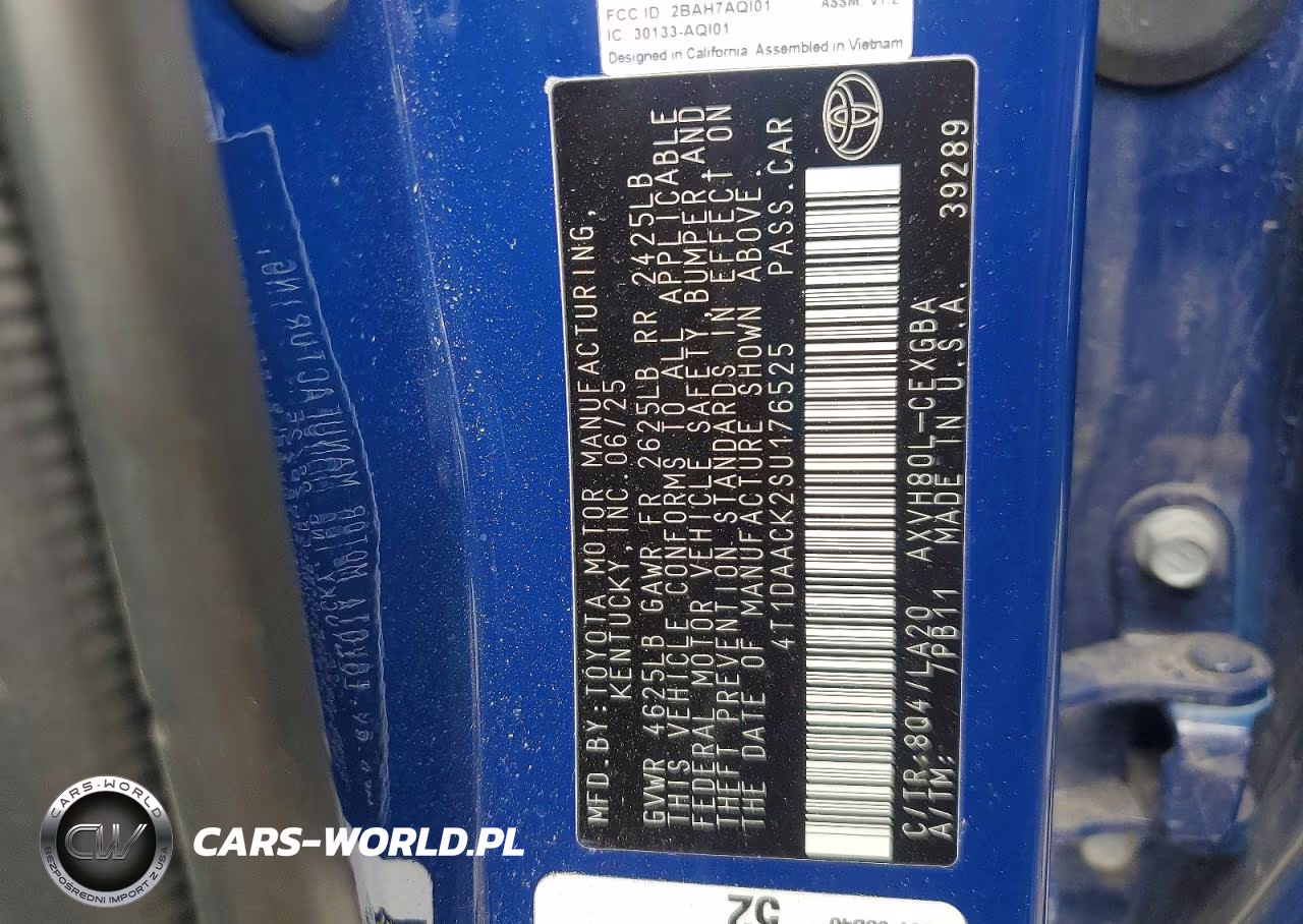 2025 Toyota Camry Xle VIN:4T1DAACK2SU176525 - 12