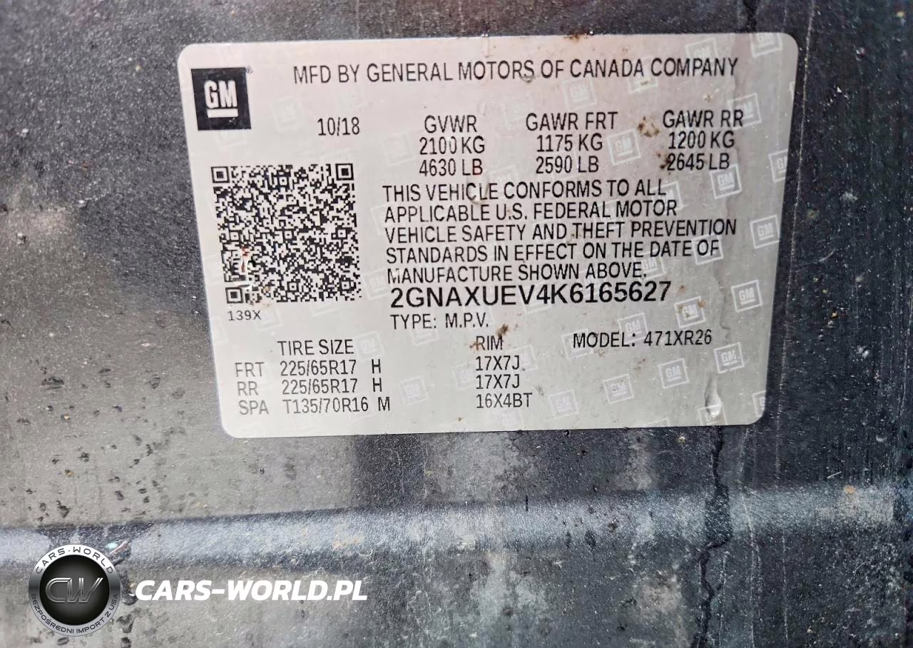2019 Chevrolet Equinox Lt VIN:2GNAXUEV4K6165627 - 13