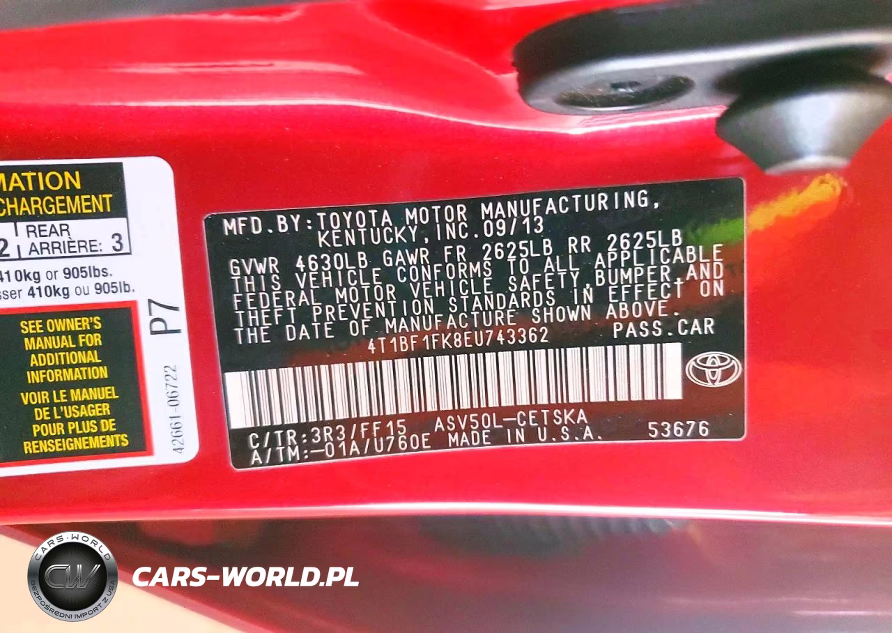 2014 Toyota Camry Se VIN:4T1BF1FK8EU743362 - 12