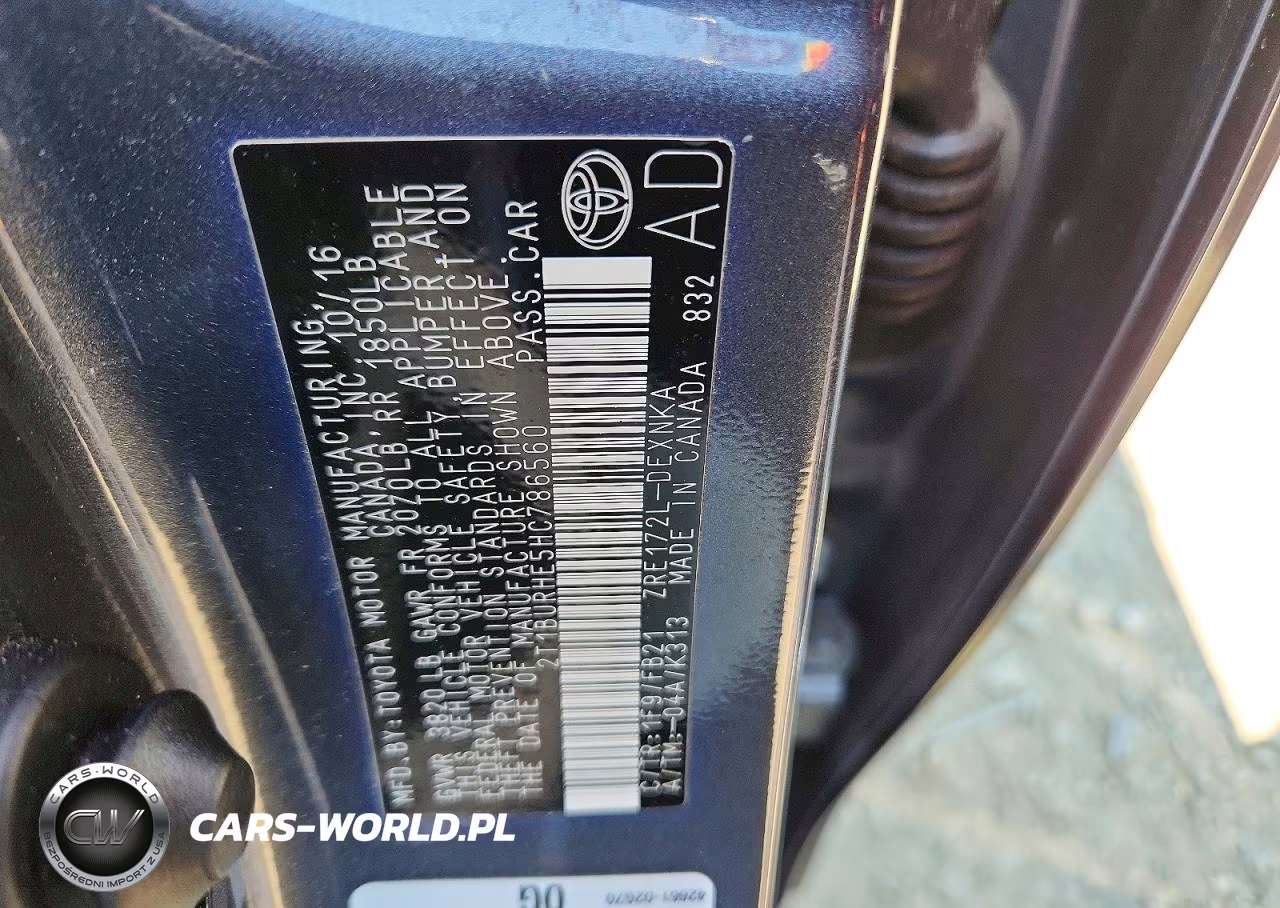 2017 Toyota Corolla Le VIN:2T1BURHE5HC786560 - 12