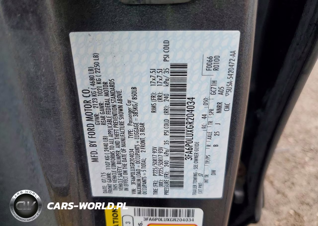 2016 Ford Fusion Se Hybrid VIN:3FA6P0LUXGR204034 - 12