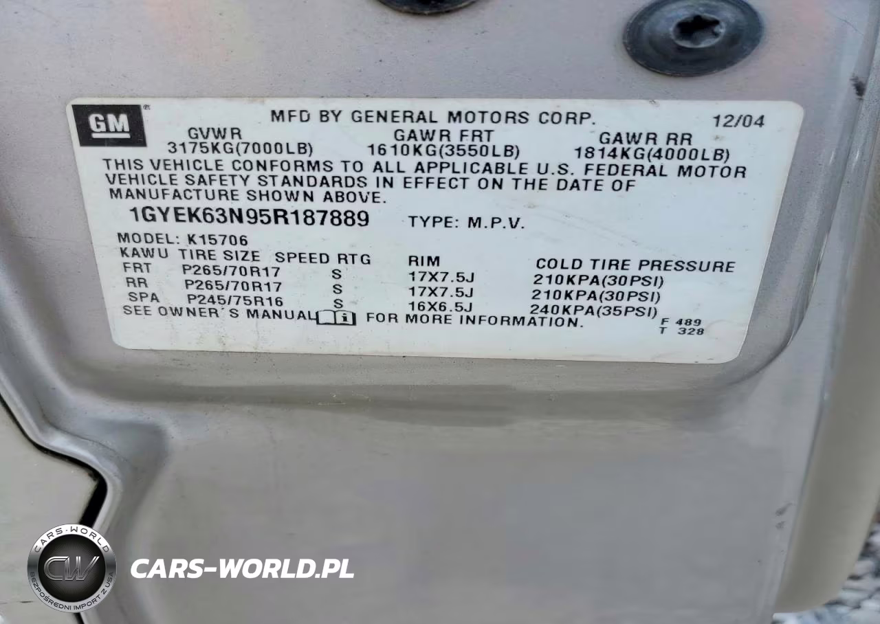 2005 Cadi Escalade VIN:1GYEK63N95R187889 - 13