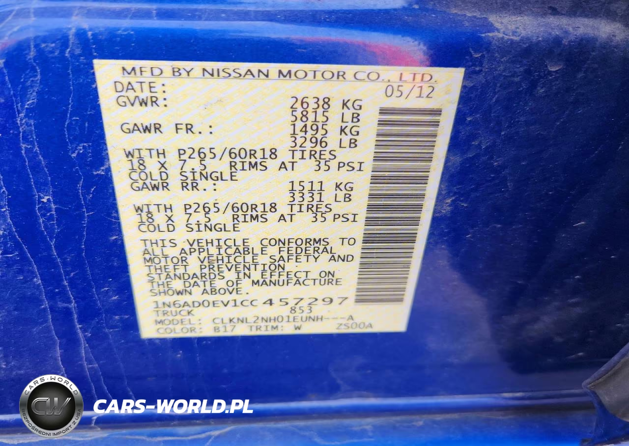 2012 Nissan Frontier S VIN:1N6AD0EV1CC457297 - 13