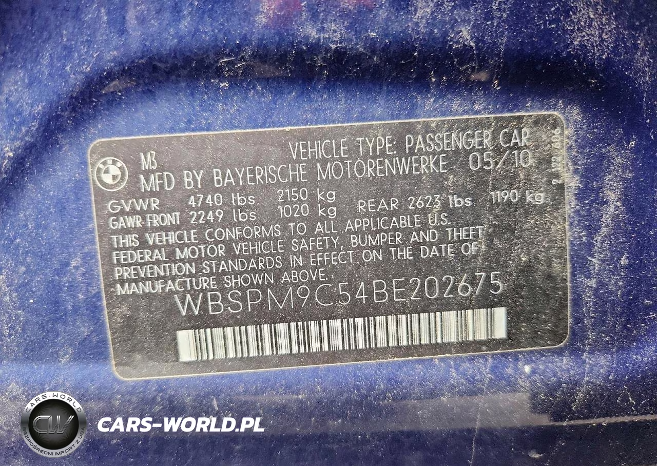 2011 BMW M3 VIN:WBSPM9C54BE202675 - 12