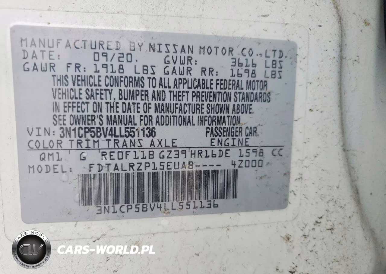 2020 Nissan Kicks S VIN:3N1CP5BV4LL551136 - 13