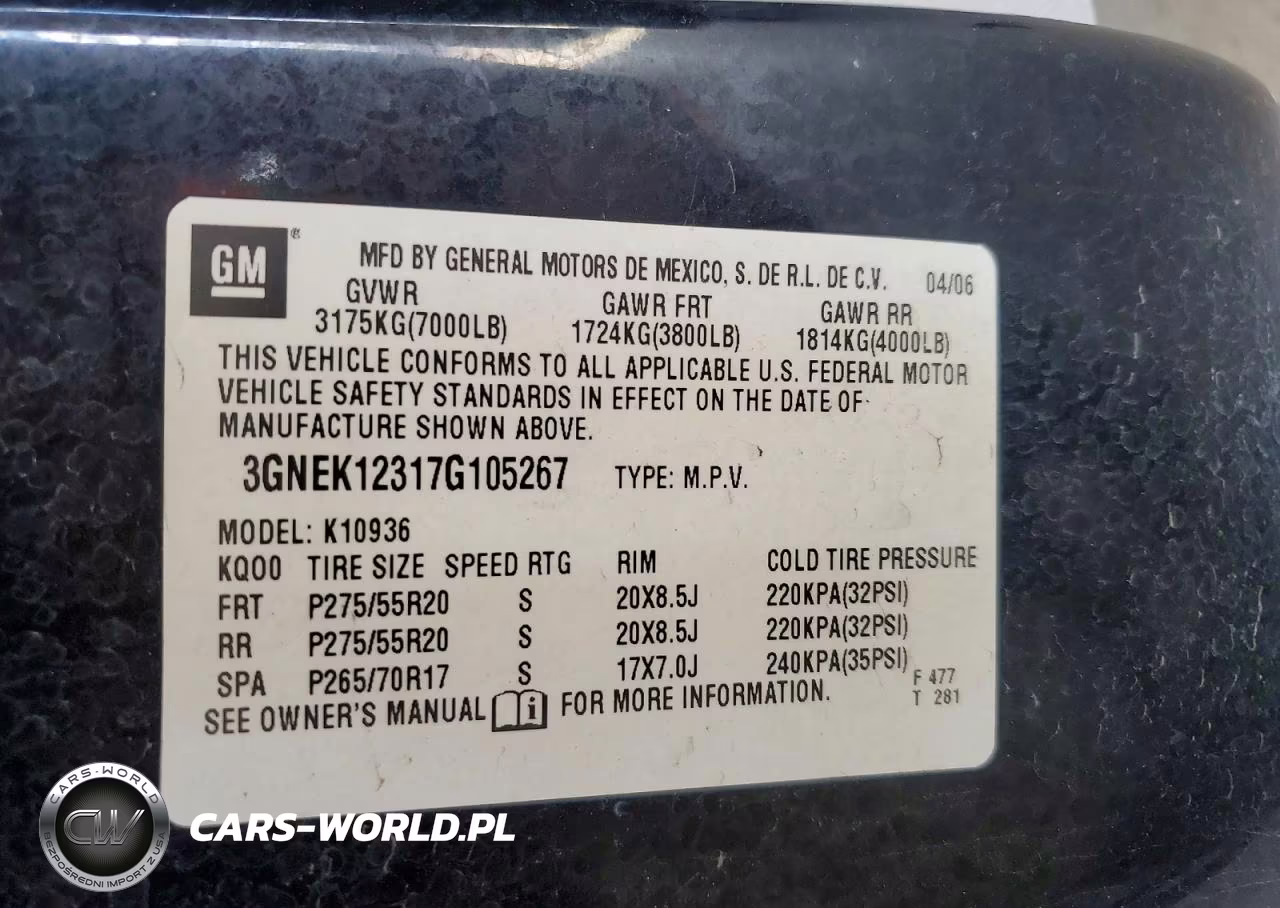 2007 Chevrolet Avalanche K1500 VIN:3GNEK12317G105267 - 13