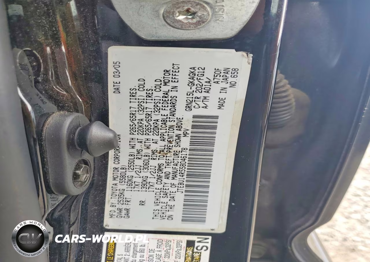 2005 Toyota 4Runner Sr5 VIN:JTEBU14R558046178 - 13