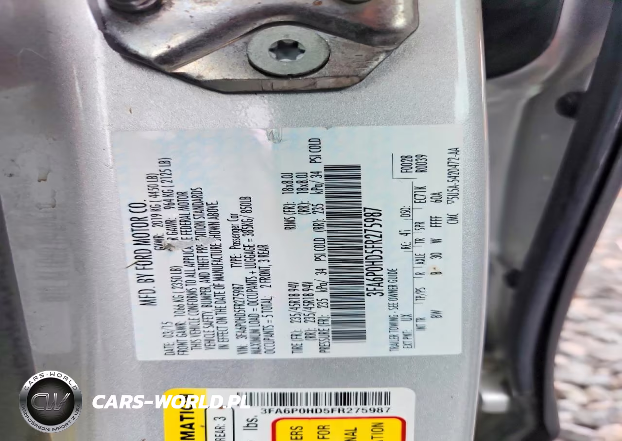 2015 Ford Fusion Se VIN:3FA6P0HD5FR275987 - 12