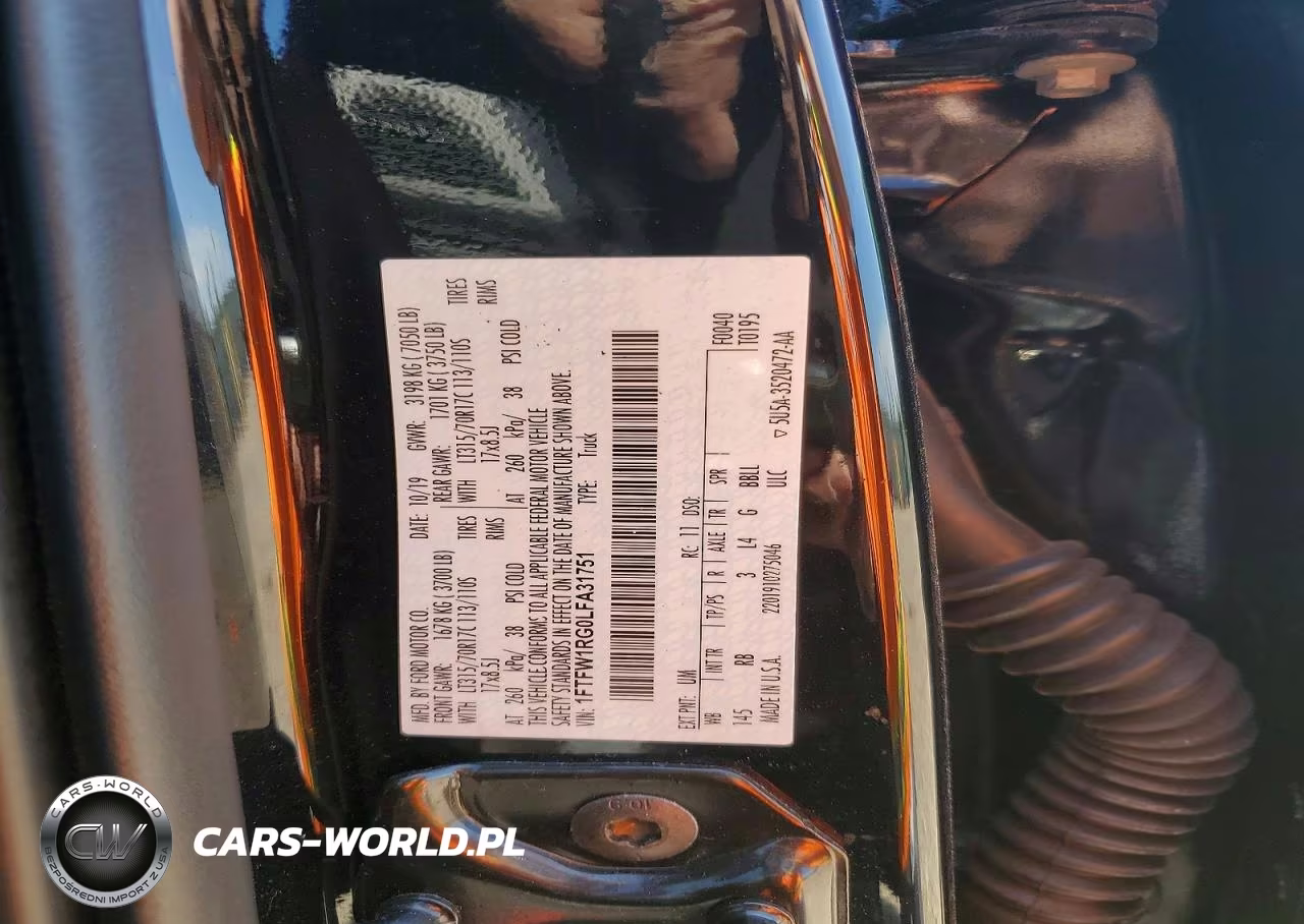 2020 Ford F150 Raptor VIN:1FTFW1RG0LFA31751 - 13